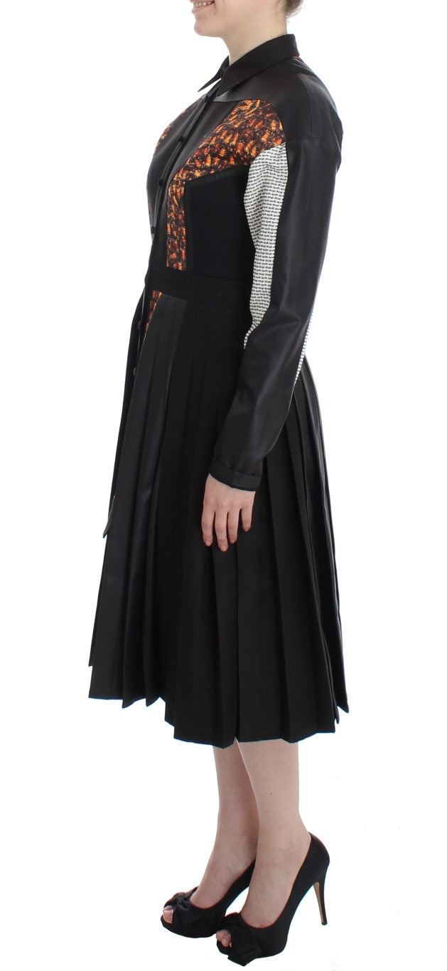 Елегантна многоцветна рокля-риза с дълъг ръкав KAALE SUKTAE