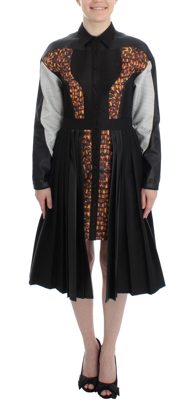 Елегантна многоцветна рокля-риза с дълъг ръкав KAALE SUKTAE