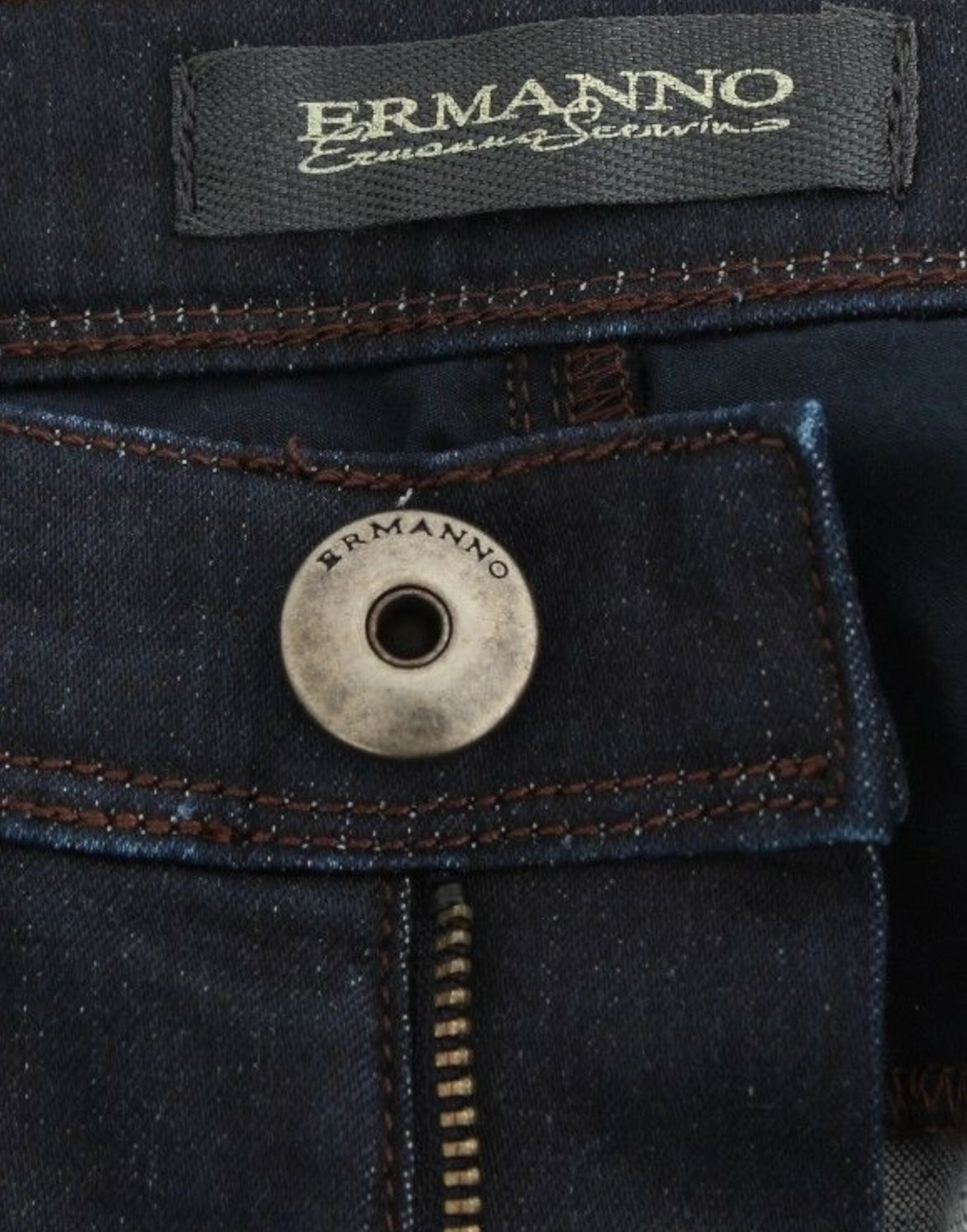 Тъмносини тесни дънки Ermanno Scervino Chic за елегантен стил