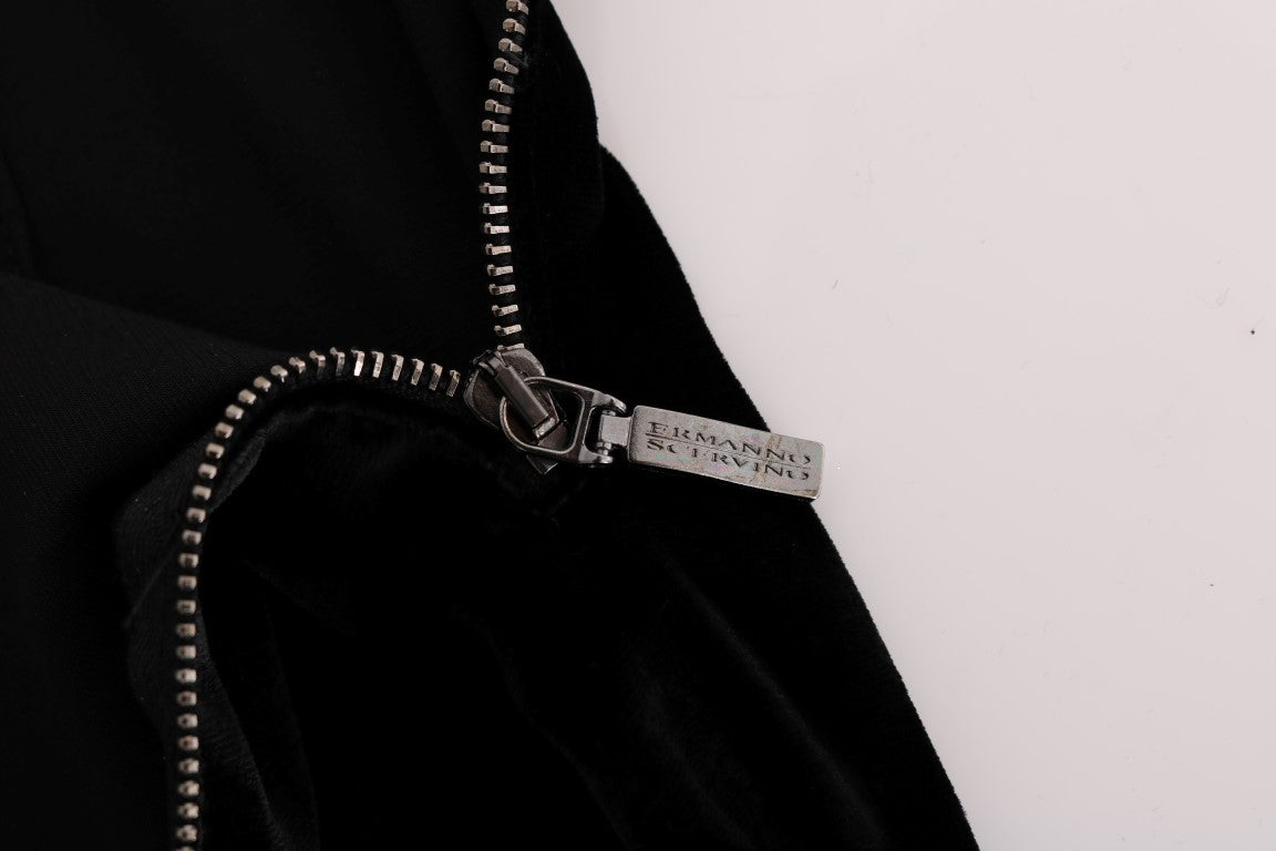 Елегантен черен панталон с висока талия Ermanno Scervino