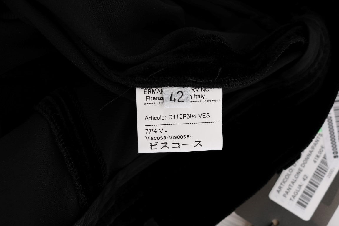 Елегантен черен панталон с висока талия Ermanno Scervino