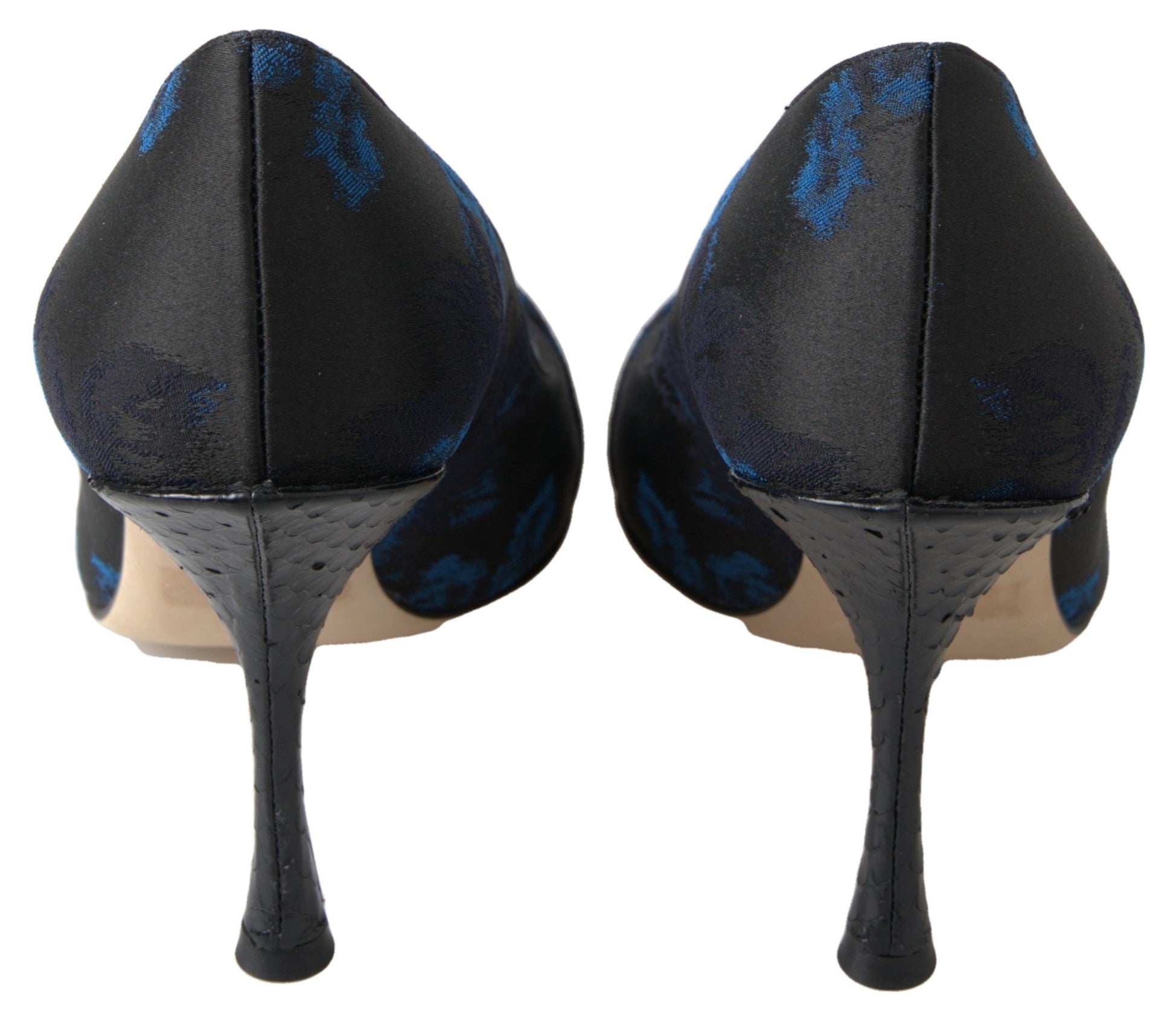 Dolce & Gabbana Blue Floral Ayers Crystal Pumps обувки