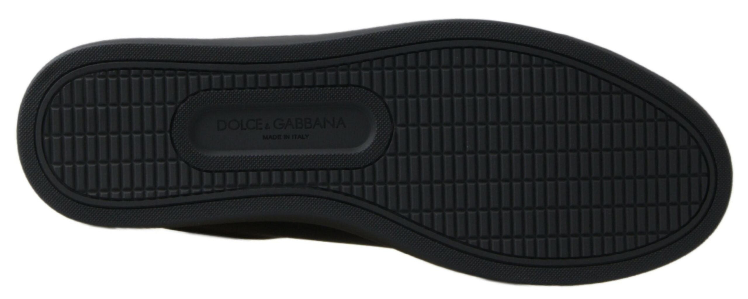 Черни златни кожени класически кецове Dolce & Gabbana