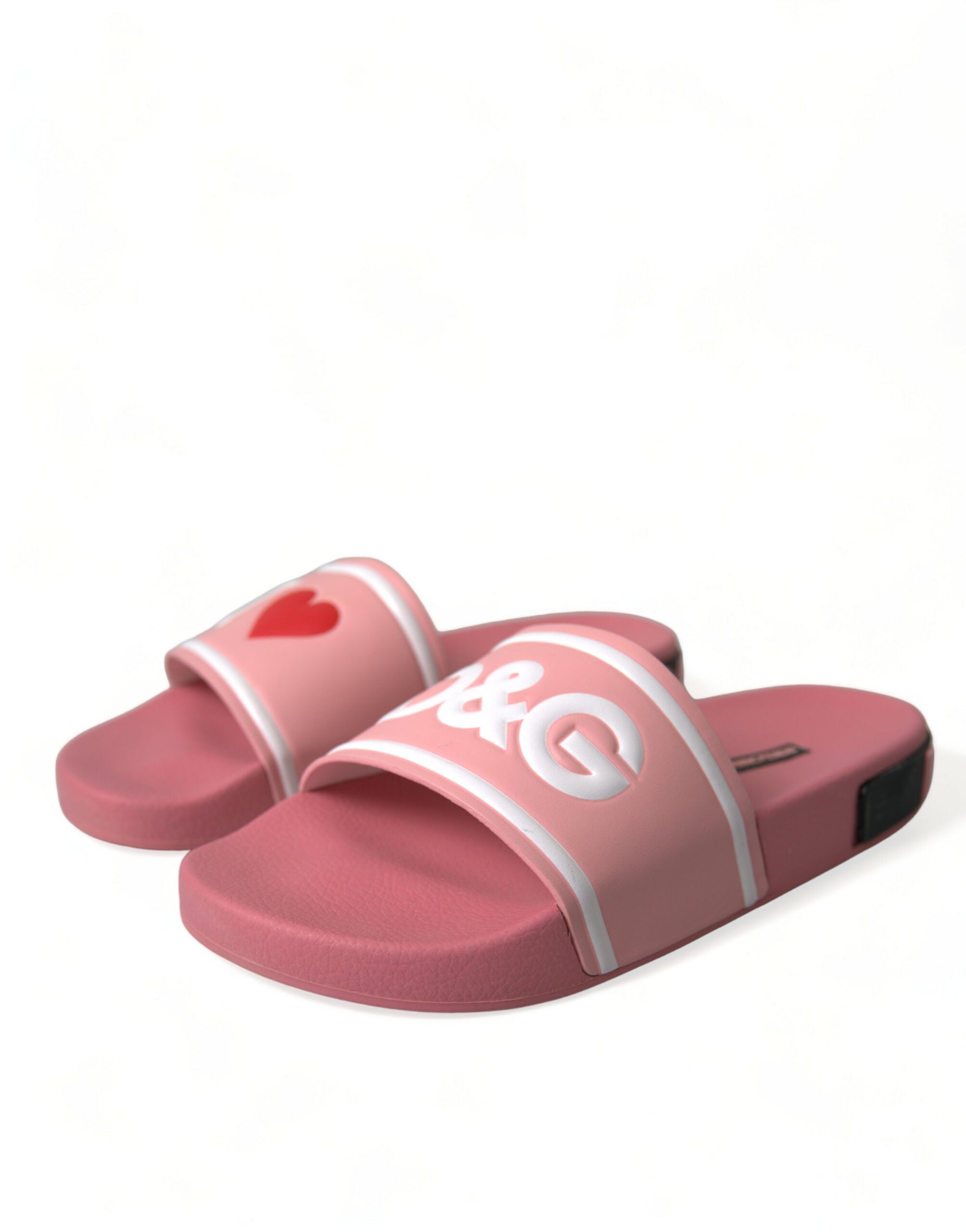 Dolce & Gabbana Chic Pink Calf Leather Slide Flats