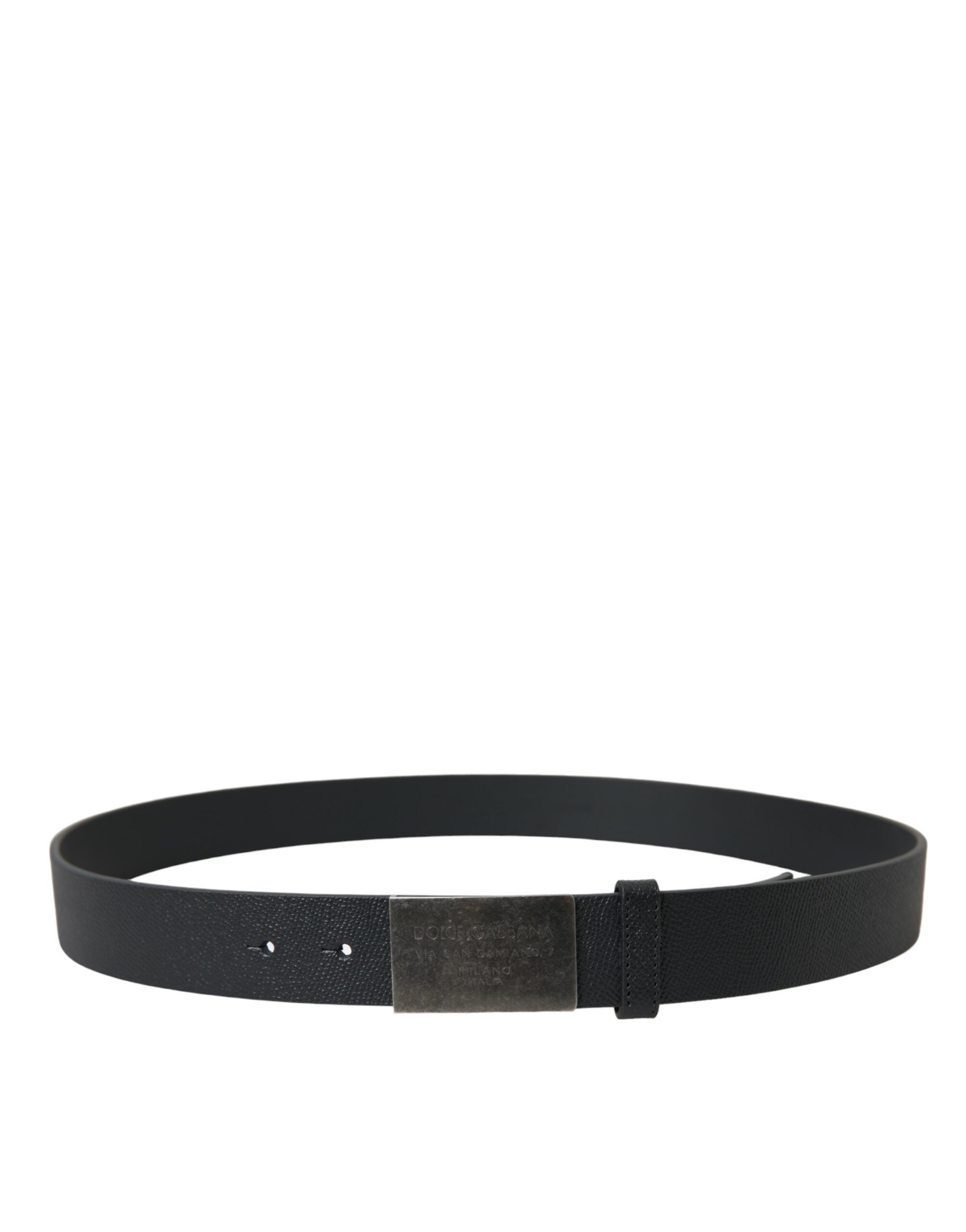 Dolce & Gabbana Elegant Black Calfskin Leather Belt