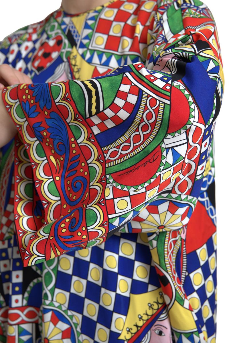 Многоцветна блуза с щампа Dolce & Gabbana с дълги ръкави