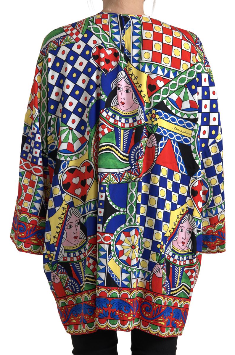 Многоцветна блуза с щампа Dolce & Gabbana с дълги ръкави