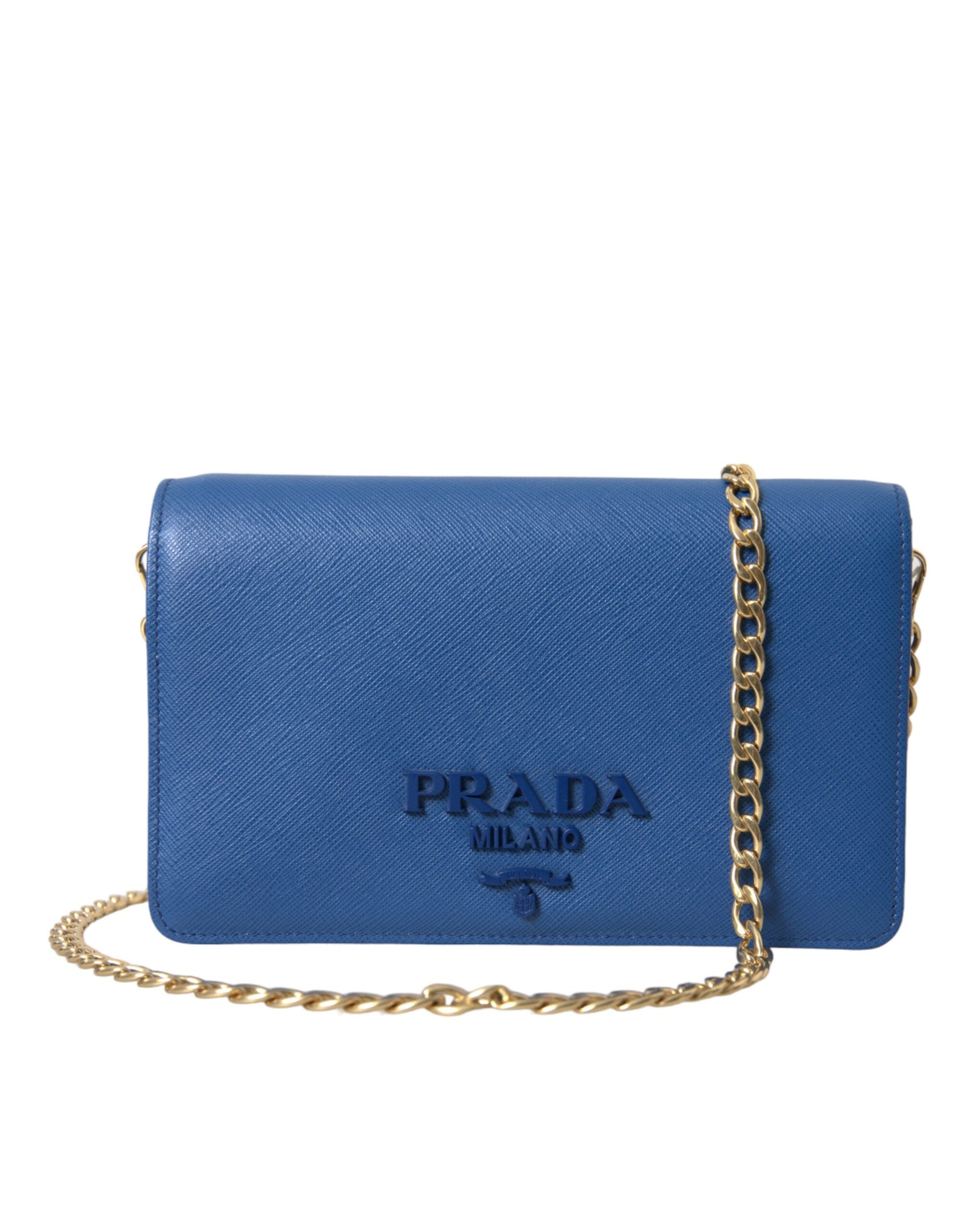 Prada Elegant Monogram Leather Sling Purse