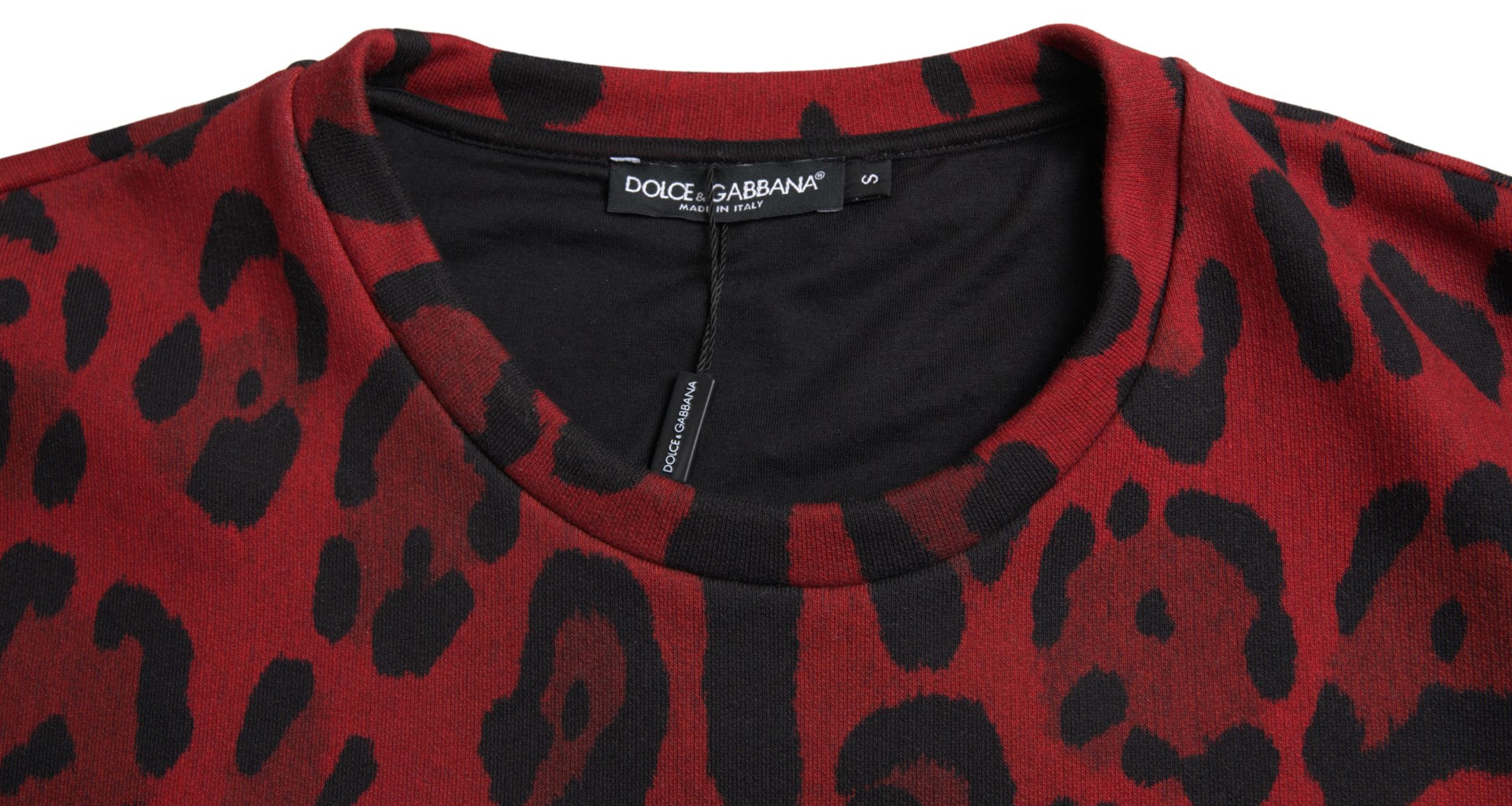 Памучна тениска без ръкави Dolce & Gabbana с червен леопард