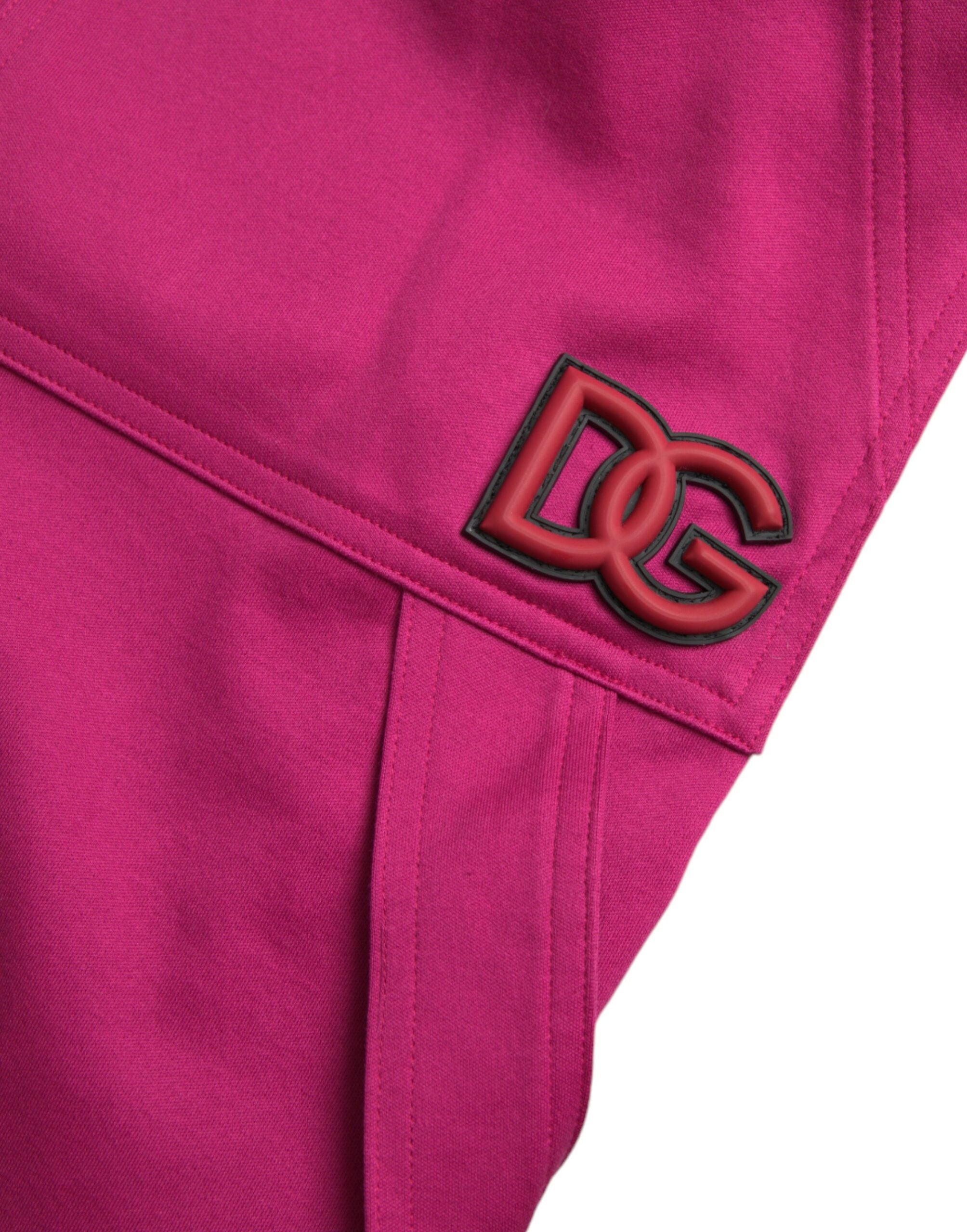 Dolce & Gabbana Pink Logo Cargo Cotton Jogger Sweatpants Pants