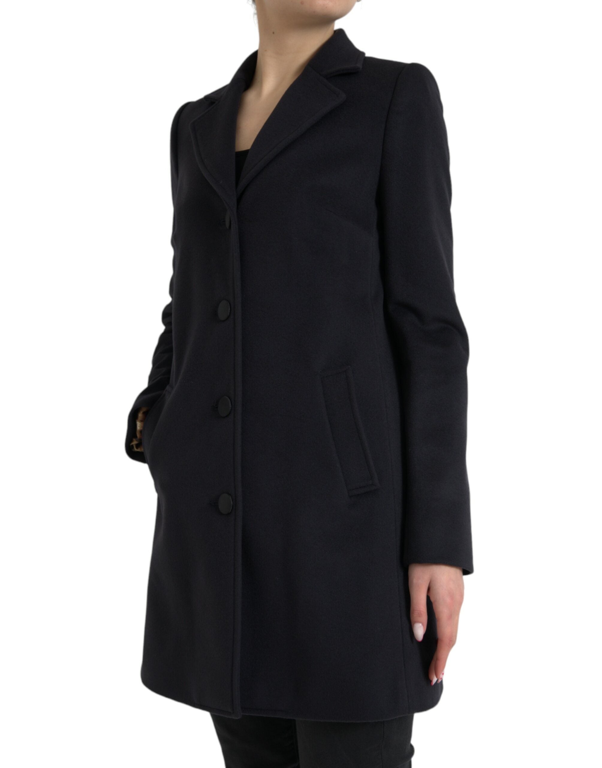 Dolce & Gabbana Elegant Virgin Wool Blend Black Blazer