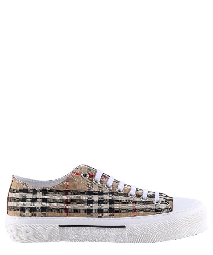 Burberry Archive Beige Italian Leather Sneakers
