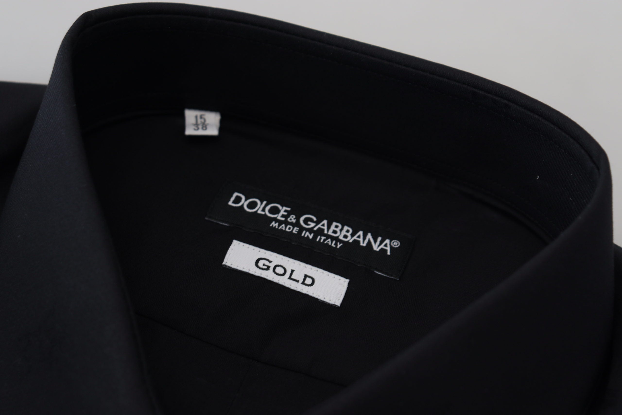 Dolce & Gabbana Черна памучна тънка официална рокля ЗЛАТНА риза