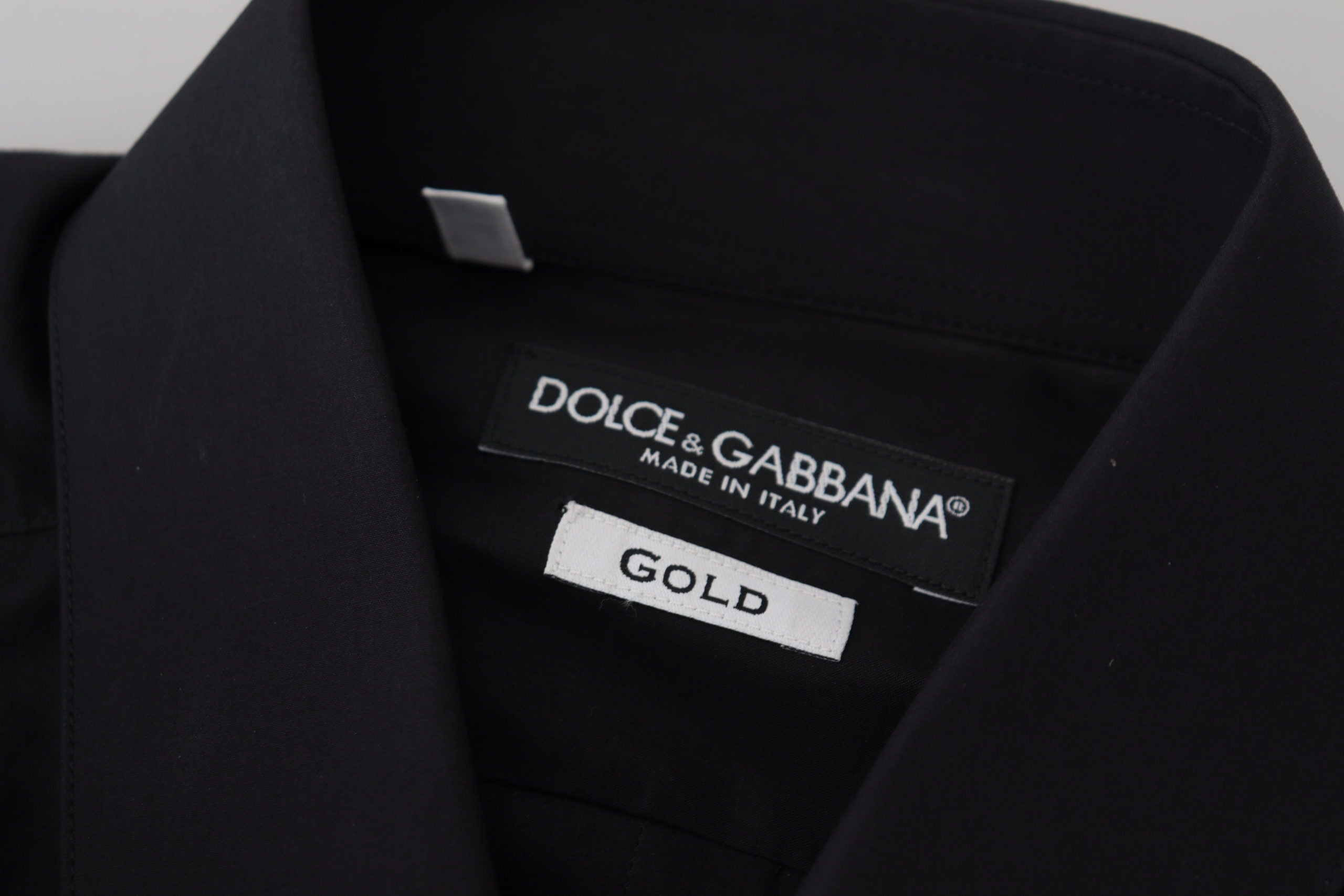Dolce & Gabbana Черна памучна тънка официална рокля ЗЛАТНА риза