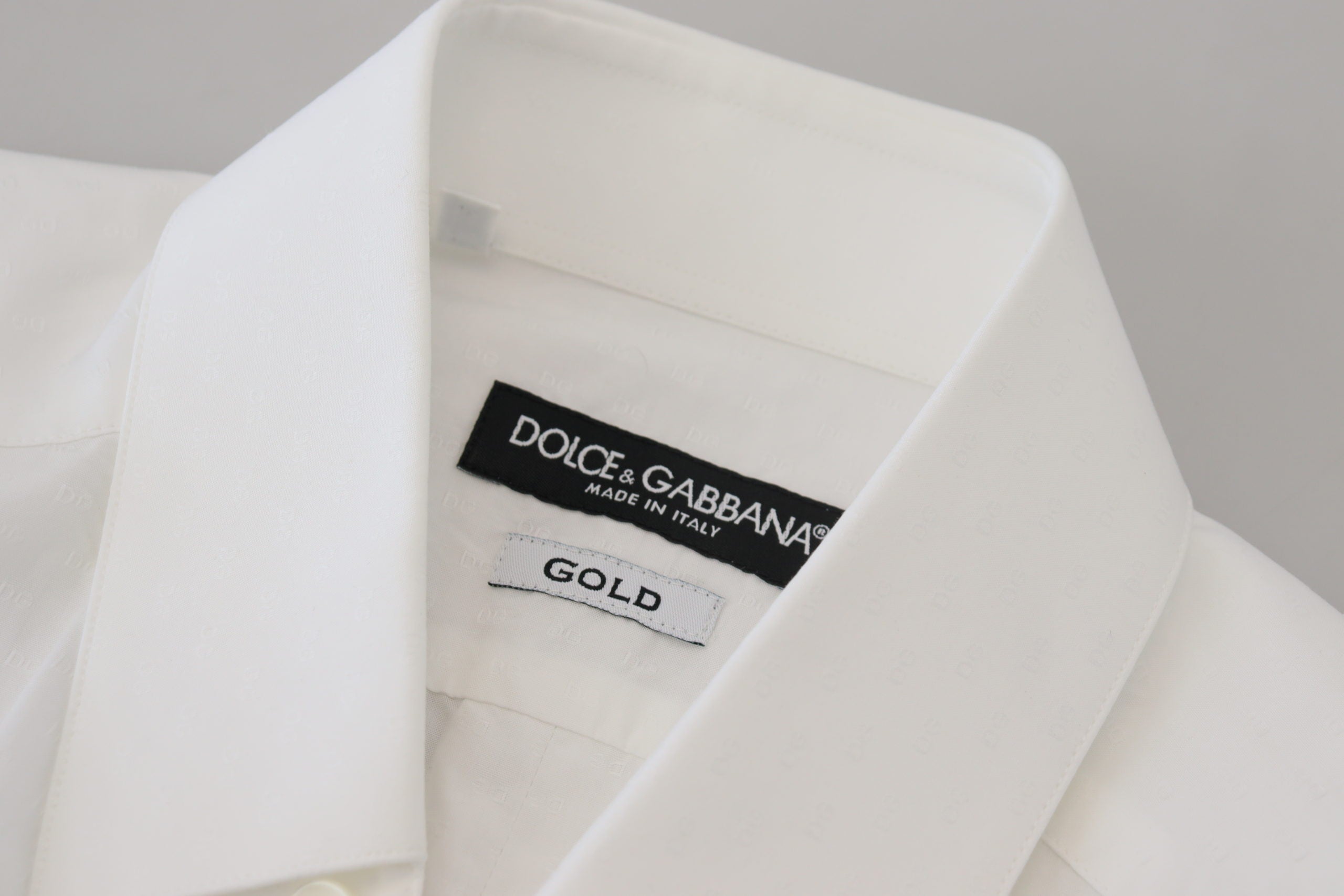 Dolce & Gabbana Бяла памучна тънка официална рокля ЗЛАТНА риза