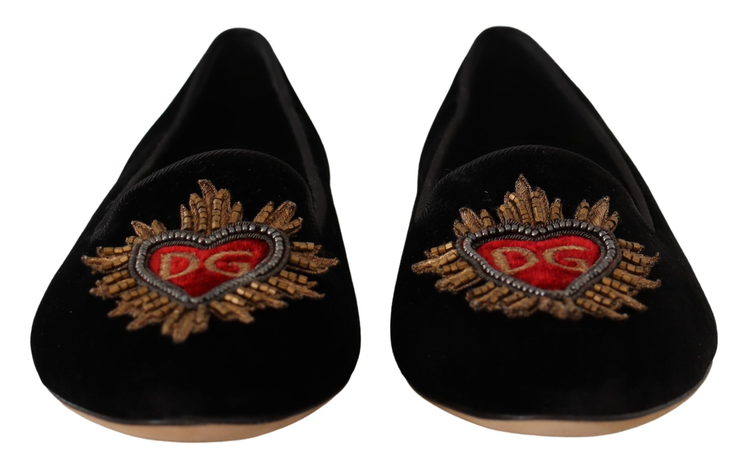 Черни обувки Dolce & Gabbana DG Sacred Heart Patch Slip On