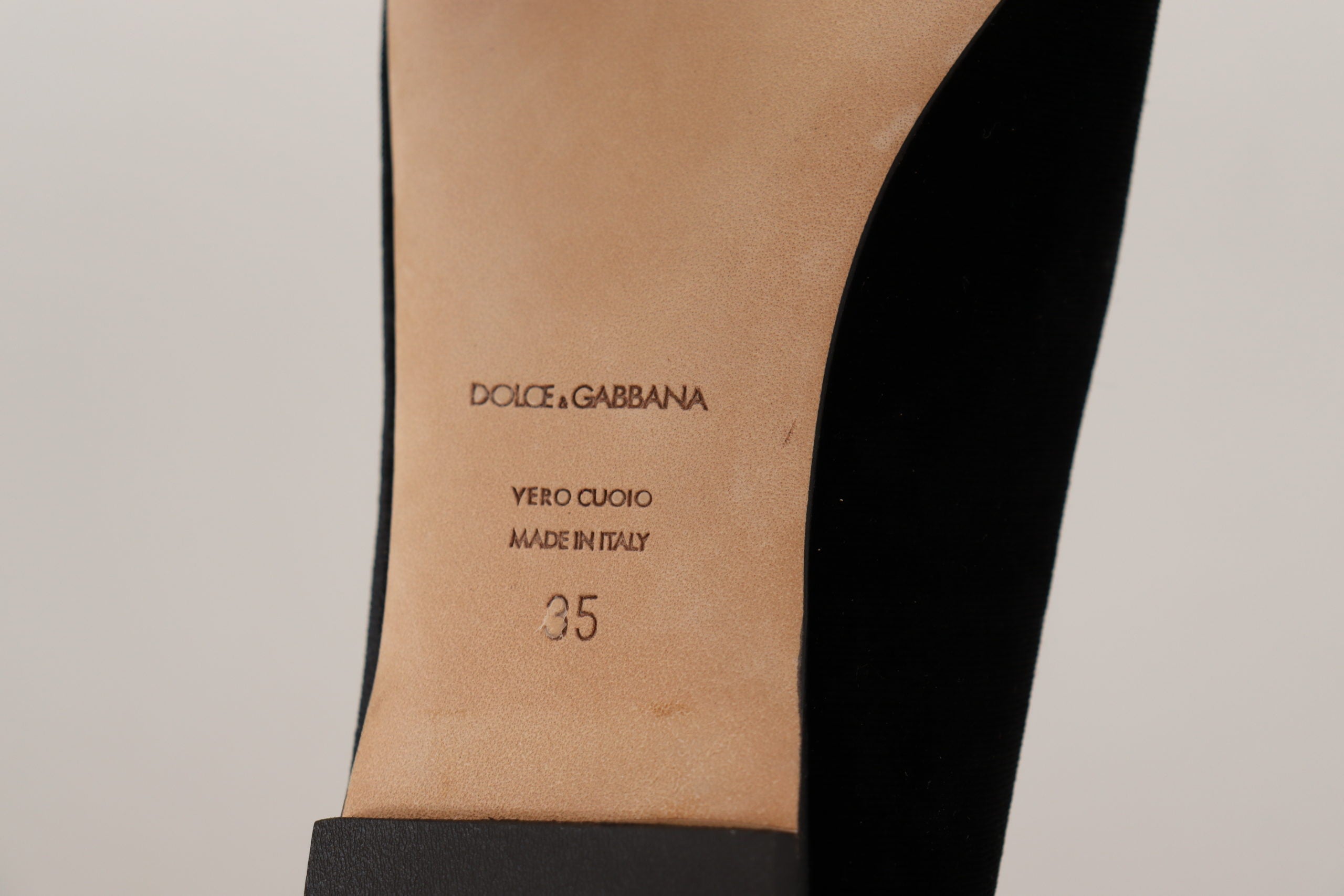 Черни обувки Dolce & Gabbana DG Sacred Heart Patch Slip On
