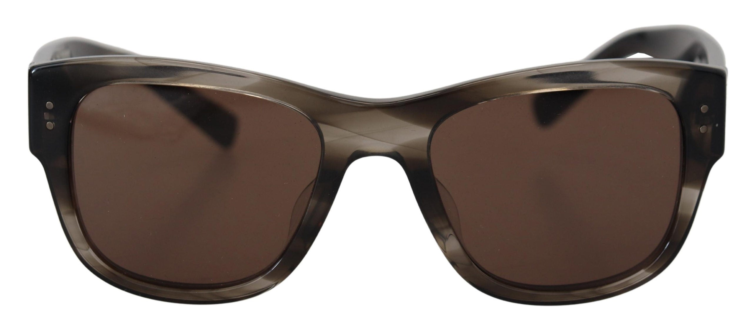 Кафяви ацетатни квадратни слънчеви очила Dolce & Gabbana DG338F