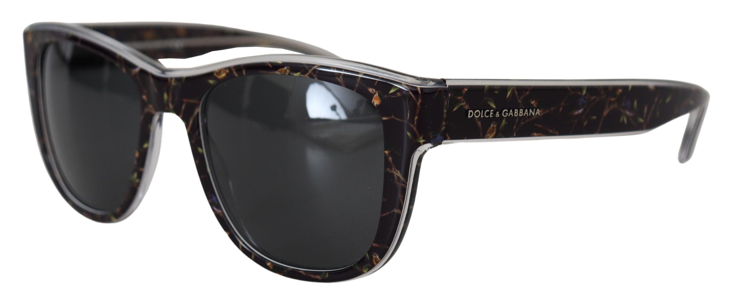 Слънчеви очила Dolce & Gabbana Black Bird Square с пълна рамка, ацетат DG4284