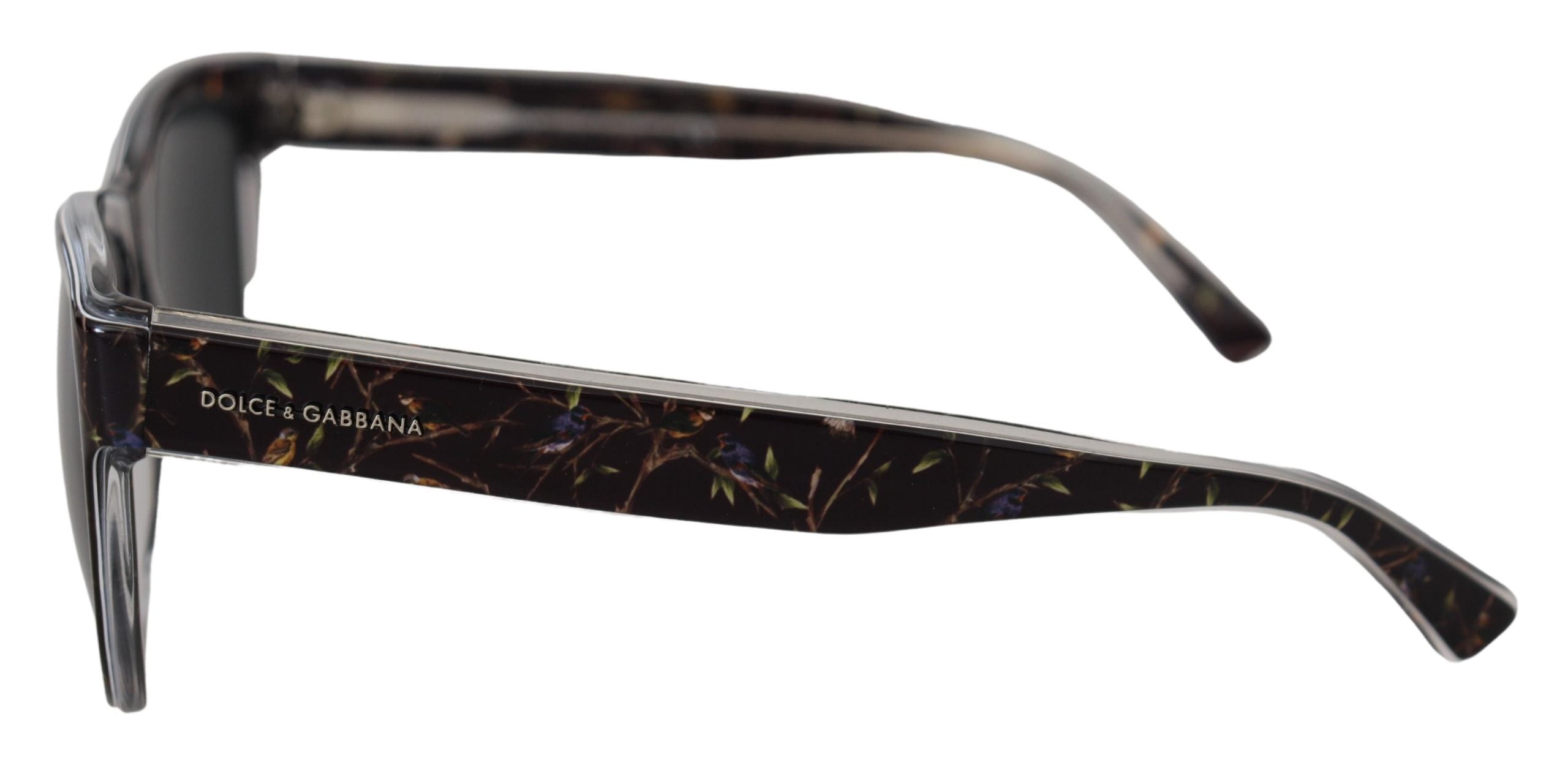 Слънчеви очила Dolce & Gabbana Black Bird Square с пълна рамка, ацетат DG4284