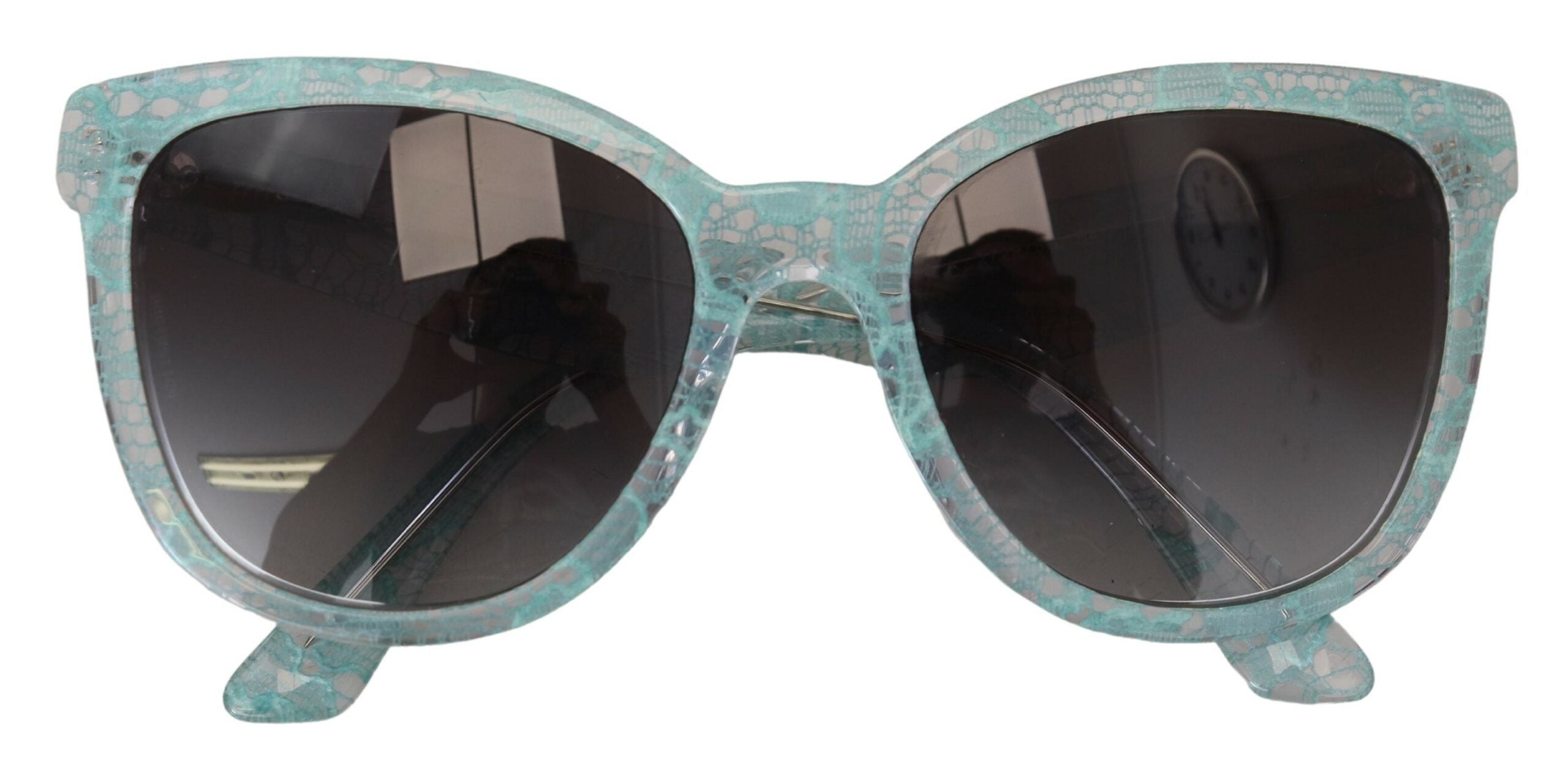 Сини слънчеви очила Dolce & Gabbana DG4190 с кристален ацетат и пеперуда