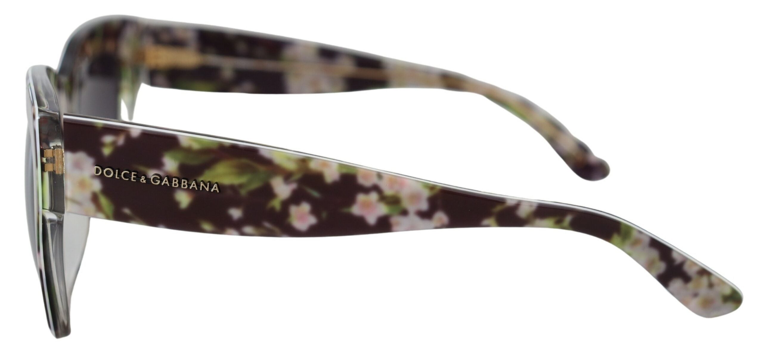 Черни слънчеви очила Dolce & Gabbana DG4231F с флорален ацетат правоъгълник