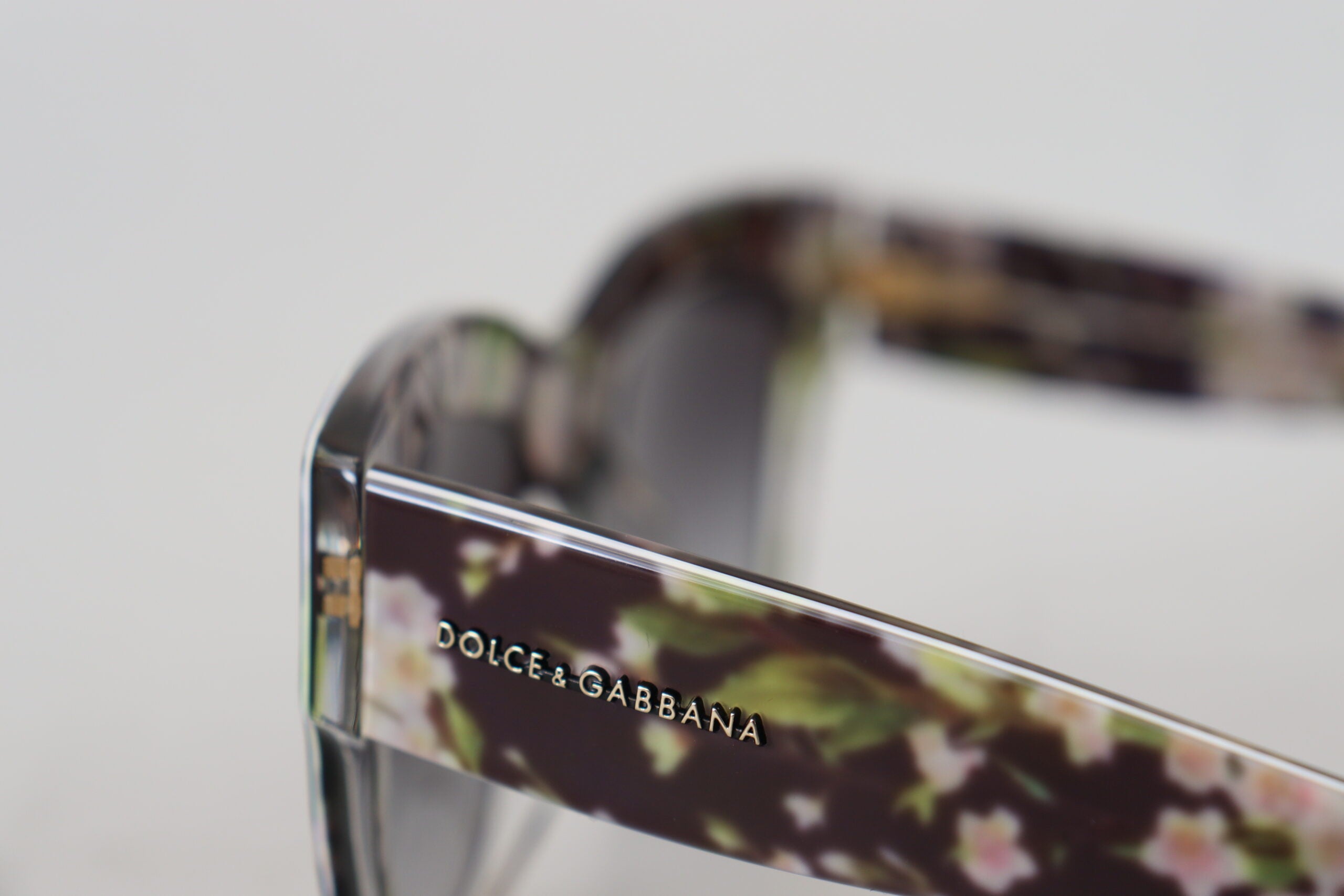 Черни слънчеви очила Dolce & Gabbana DG4231F с флорален ацетат правоъгълник