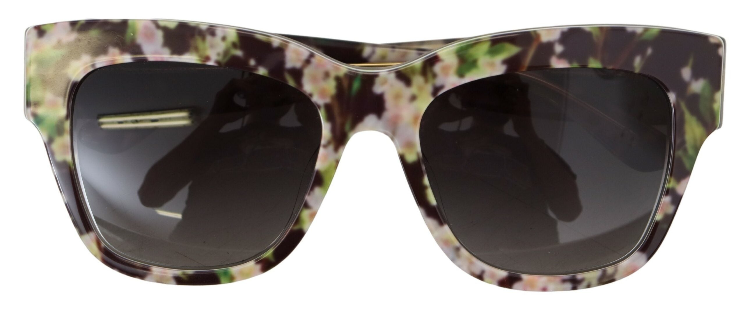Черни слънчеви очила Dolce & Gabbana DG4231F с флорален ацетат правоъгълник