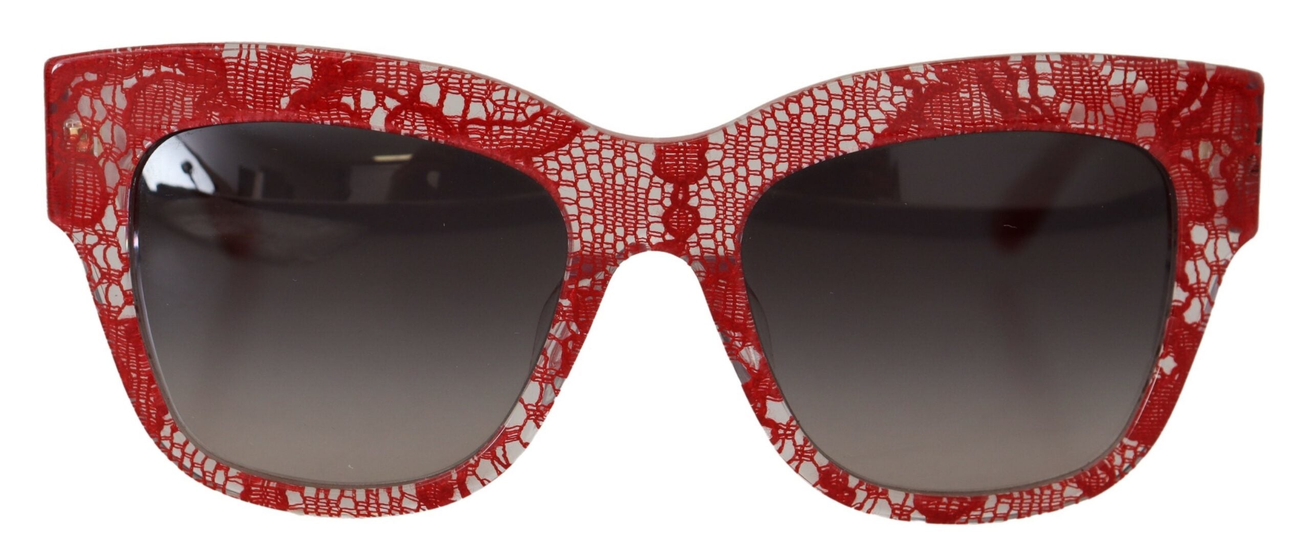 Червени слънчеви очила Dolce & Gabbana DG4231F с правоъгълен дантелен ацетат