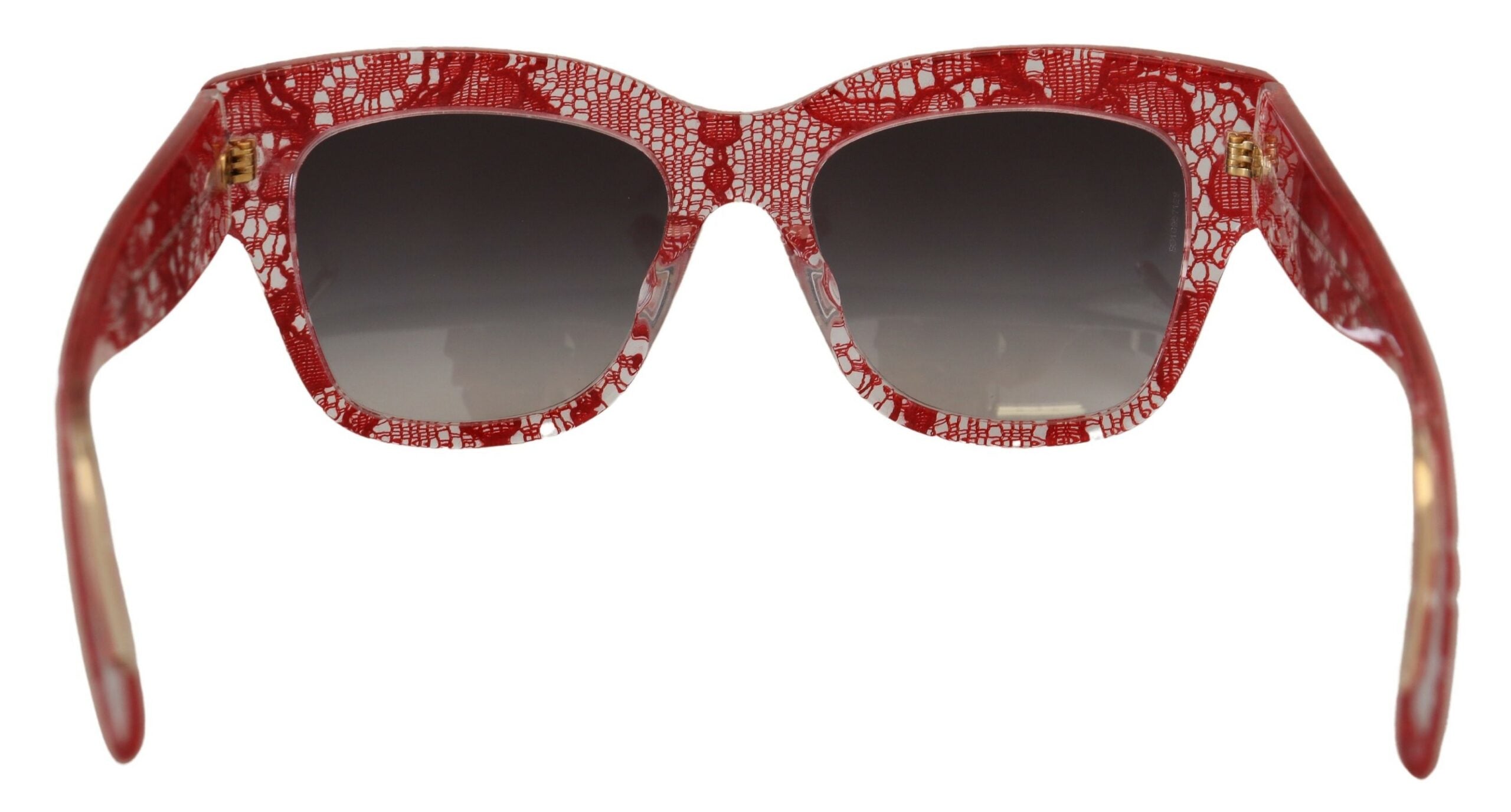 Червени слънчеви очила Dolce & Gabbana DG4231F с правоъгълен дантелен ацетат