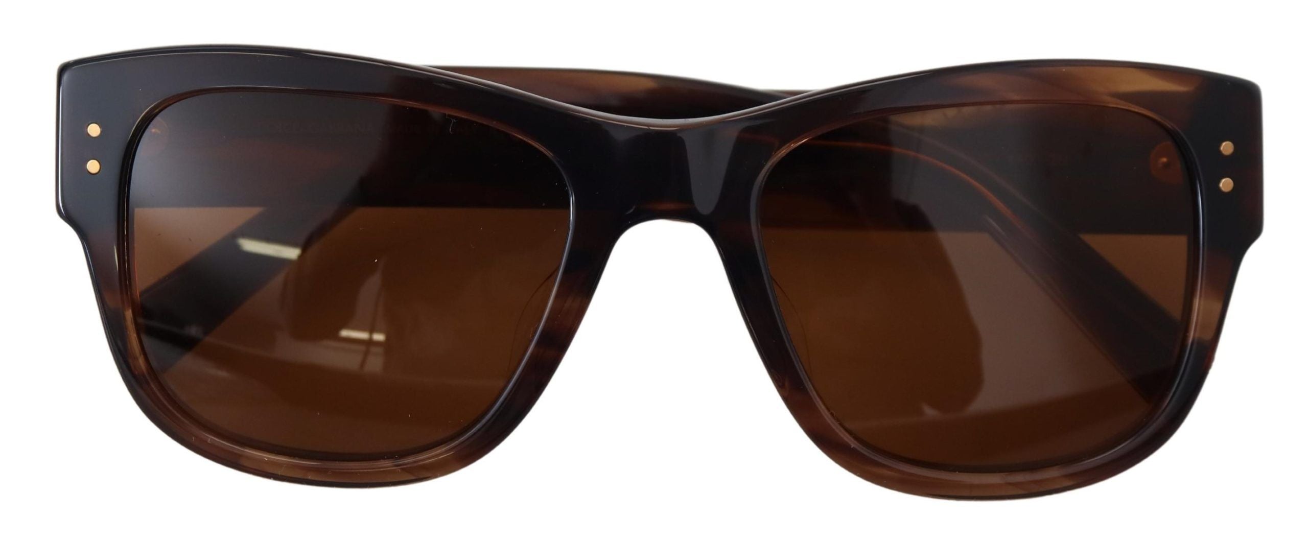 Слънчеви очила Dolce & Gabbana с кафява квадратна ацетатна рамка UV DG4338F