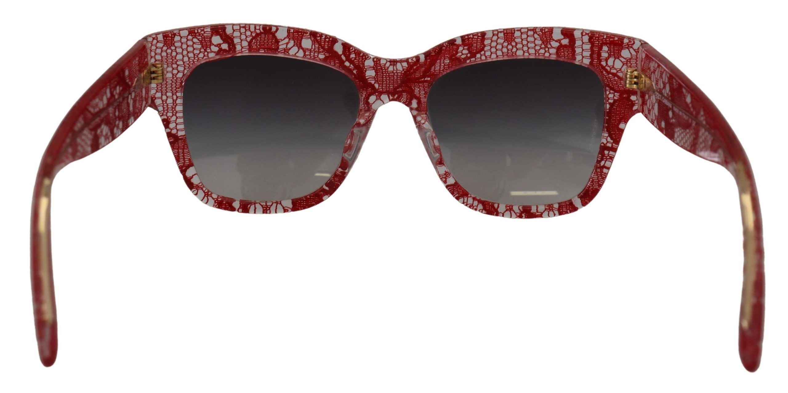 Слънчеви очила Dolce & Gabbana с червен дантелен ацетат и правоъгълник DG4231F