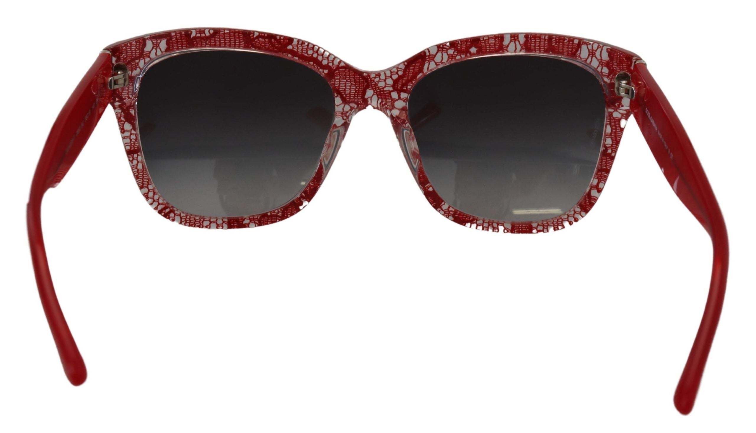 Слънчеви очила Dolce & Gabbana с червен дантелен ацетат и правоъгълник DG4226F