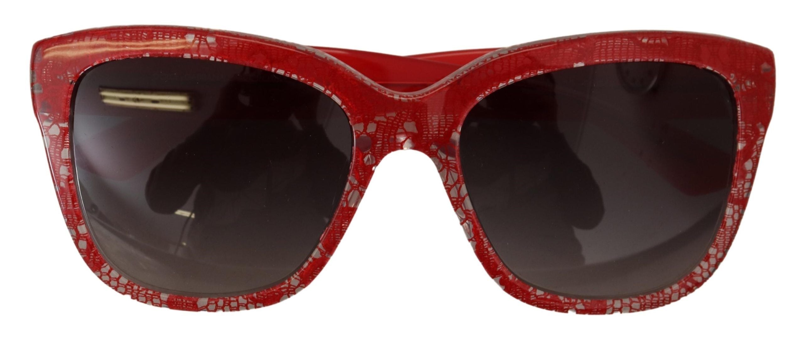 Слънчеви очила Dolce & Gabbana с червен дантелен ацетат и правоъгълник DG4226F