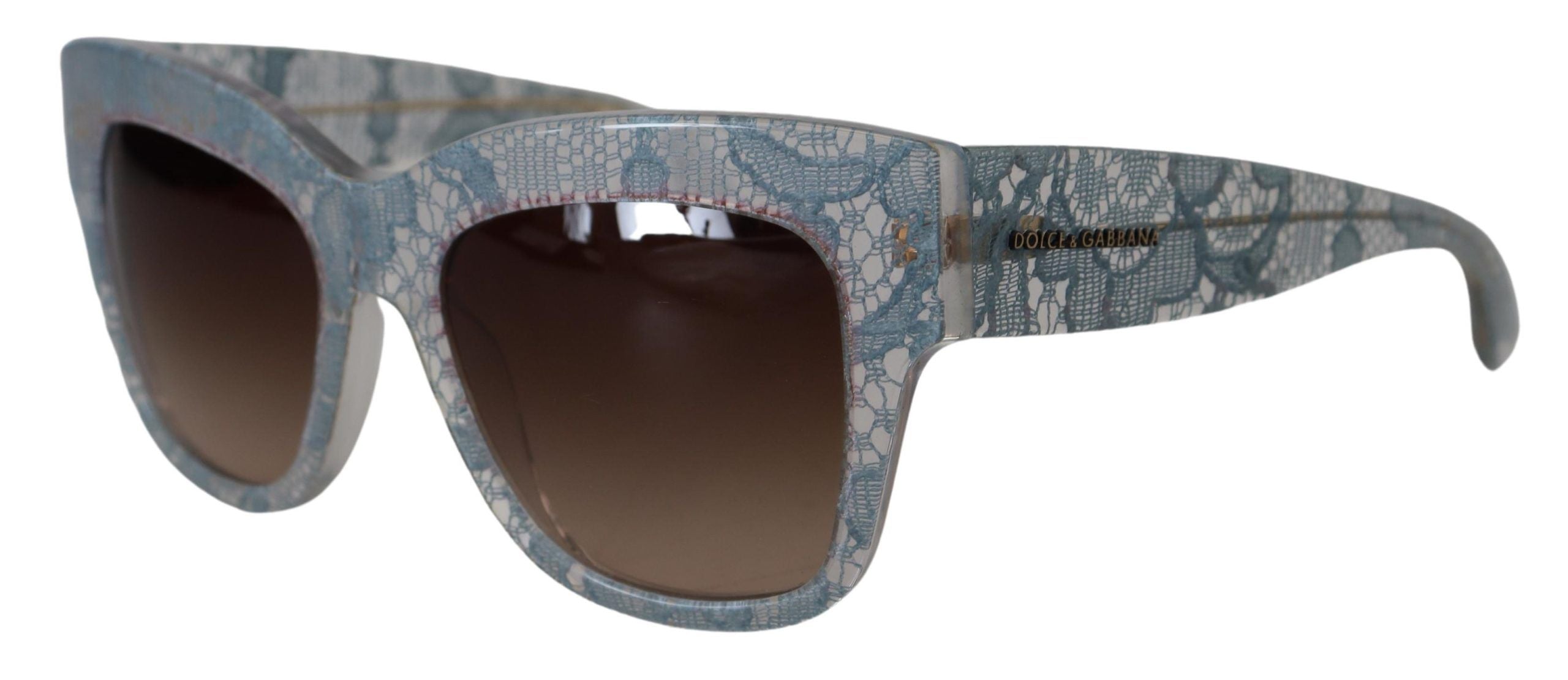 Dolce & Gabbana Blue Lace Acetate Rectangle Shades DG4231 Слънчеви очила