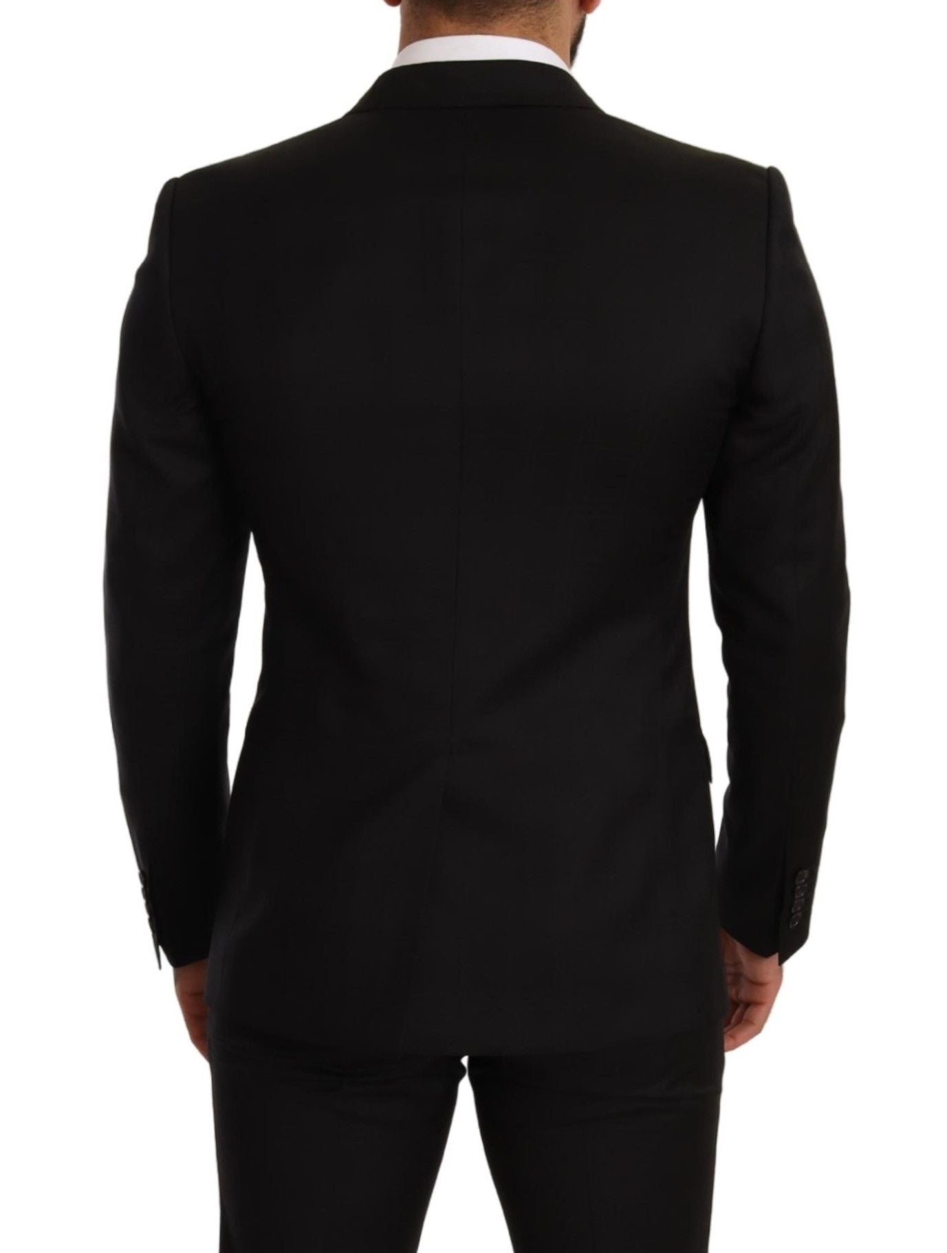 Dolce & Gabbana Черен кариран костюм MARTINI SLIM FIT от 2 части
