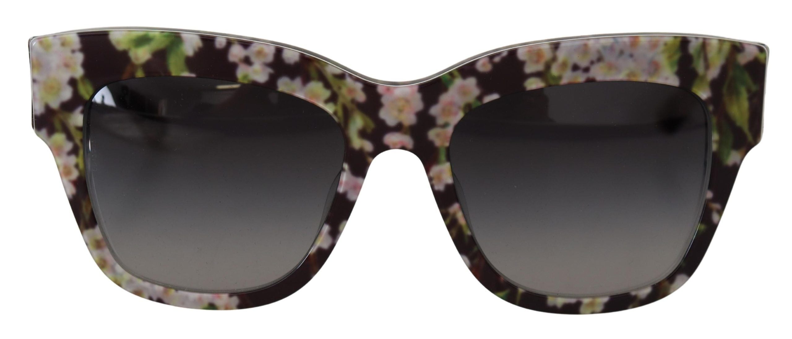 Dolce & Gabbana черни флорални ацетатни правоъгълни сенки DG4231F