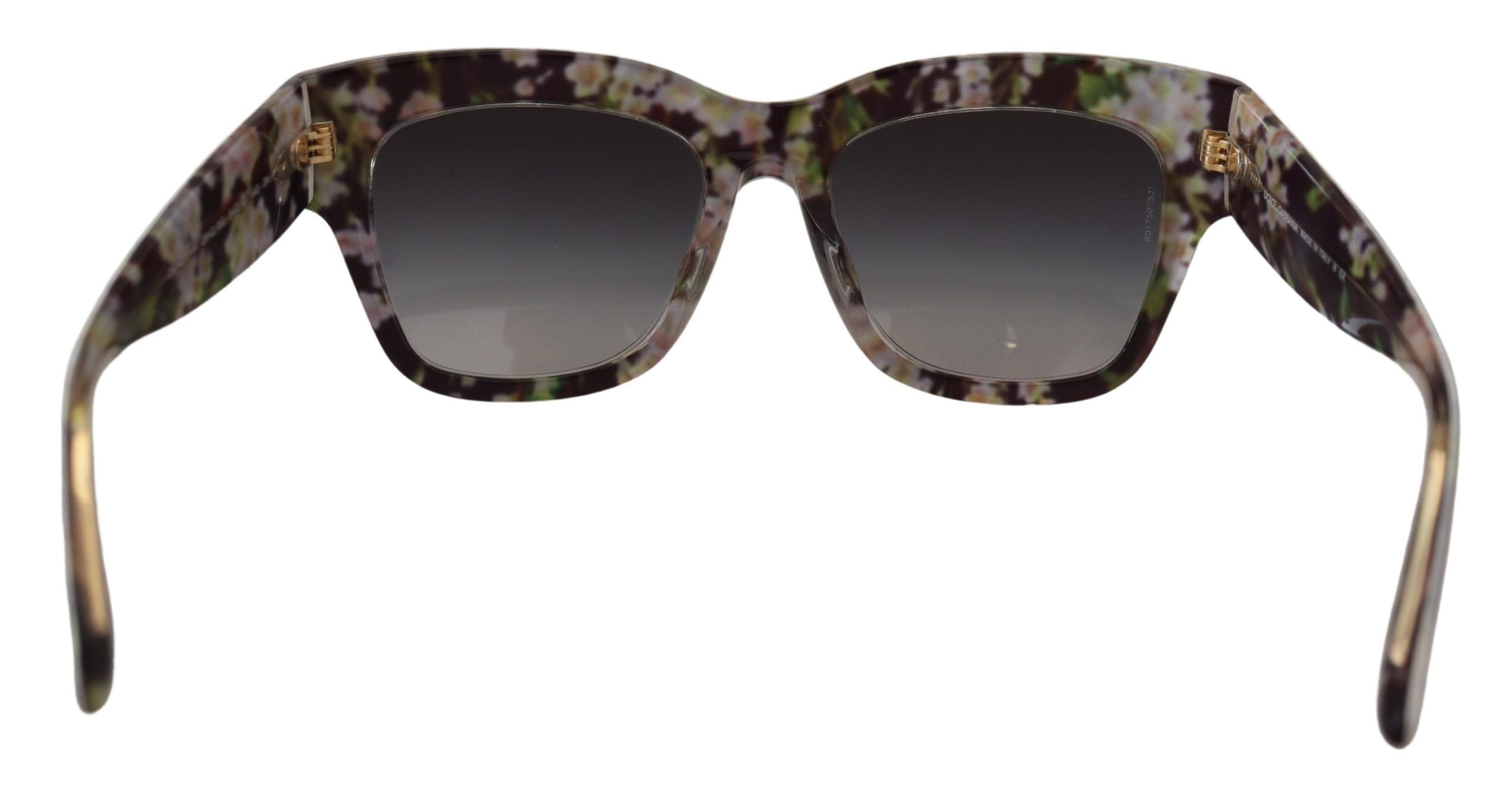 Dolce & Gabbana черни флорални ацетатни правоъгълни сенки DG4231F