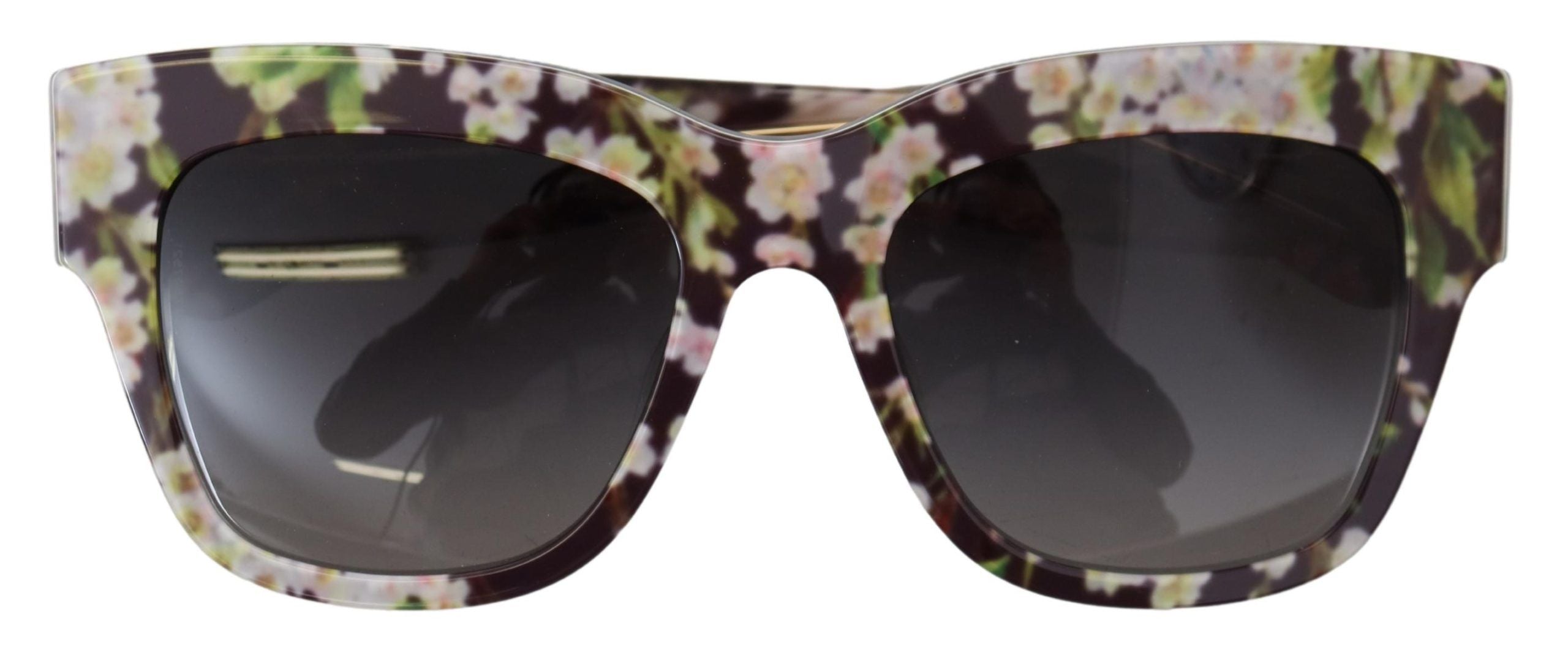 Dolce & Gabbana черни флорални ацетатни правоъгълни сенки DG4231F