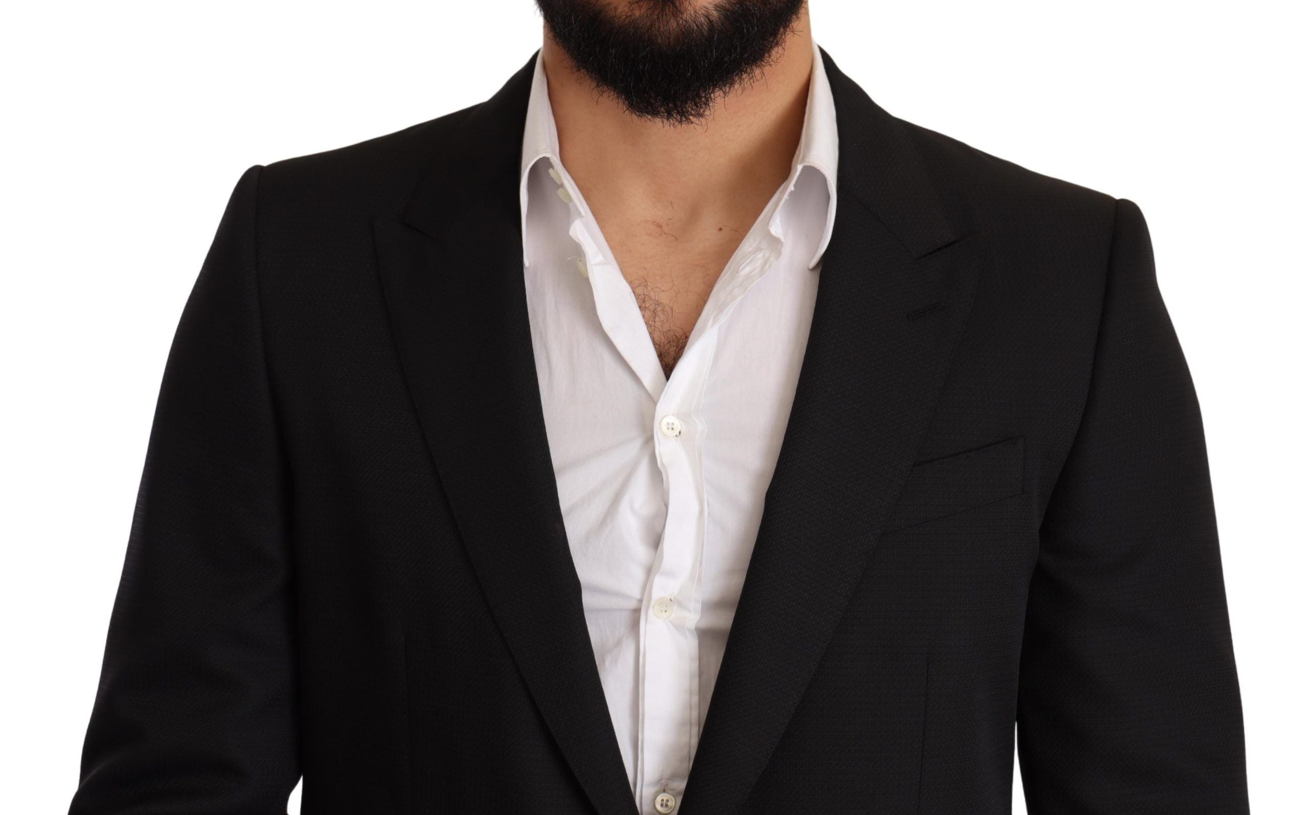 Dolce & Gabbana Black Fantasy Slim Fit вълнен костюм MARTINI