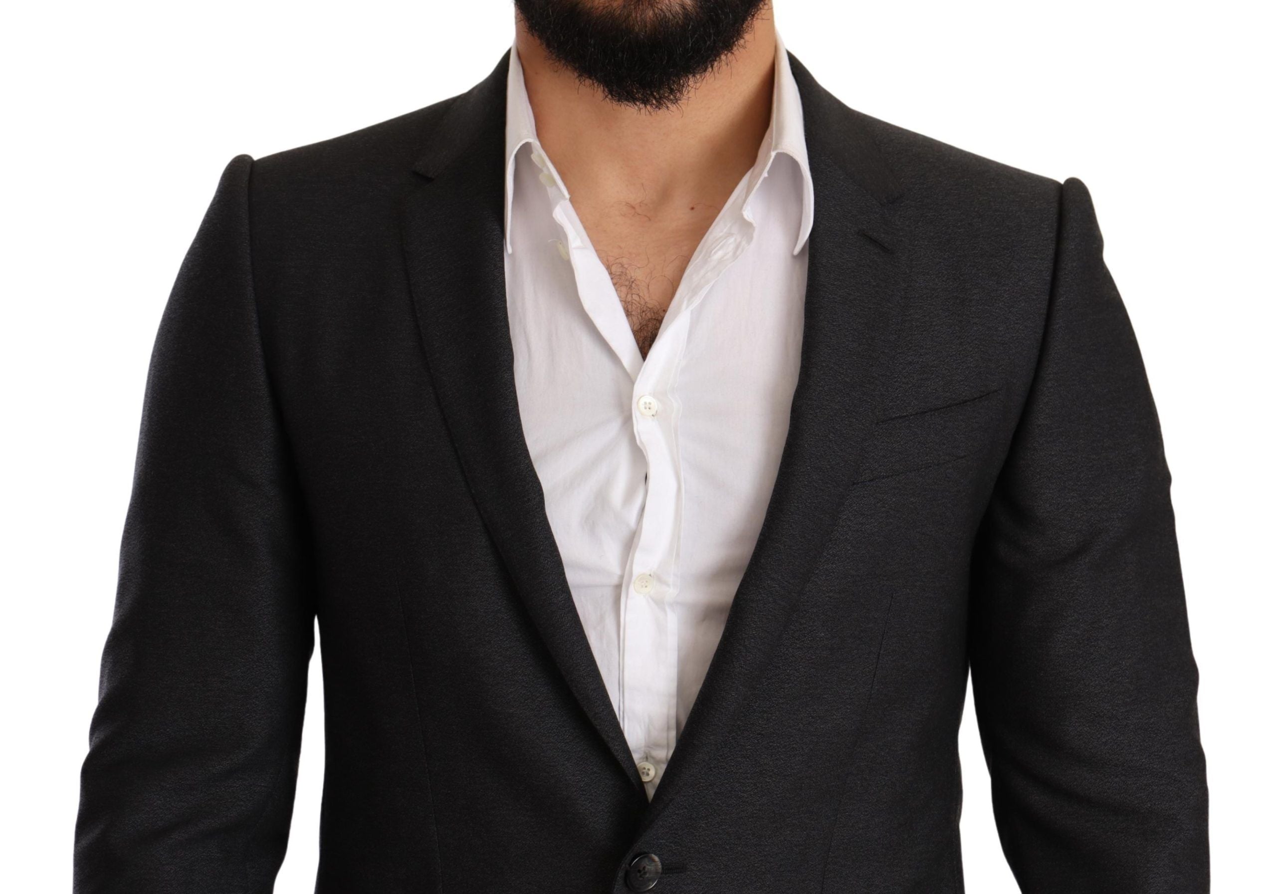 Dolce & Gabbana Сив вълнен комплект костюм MARTINI Slim Fit