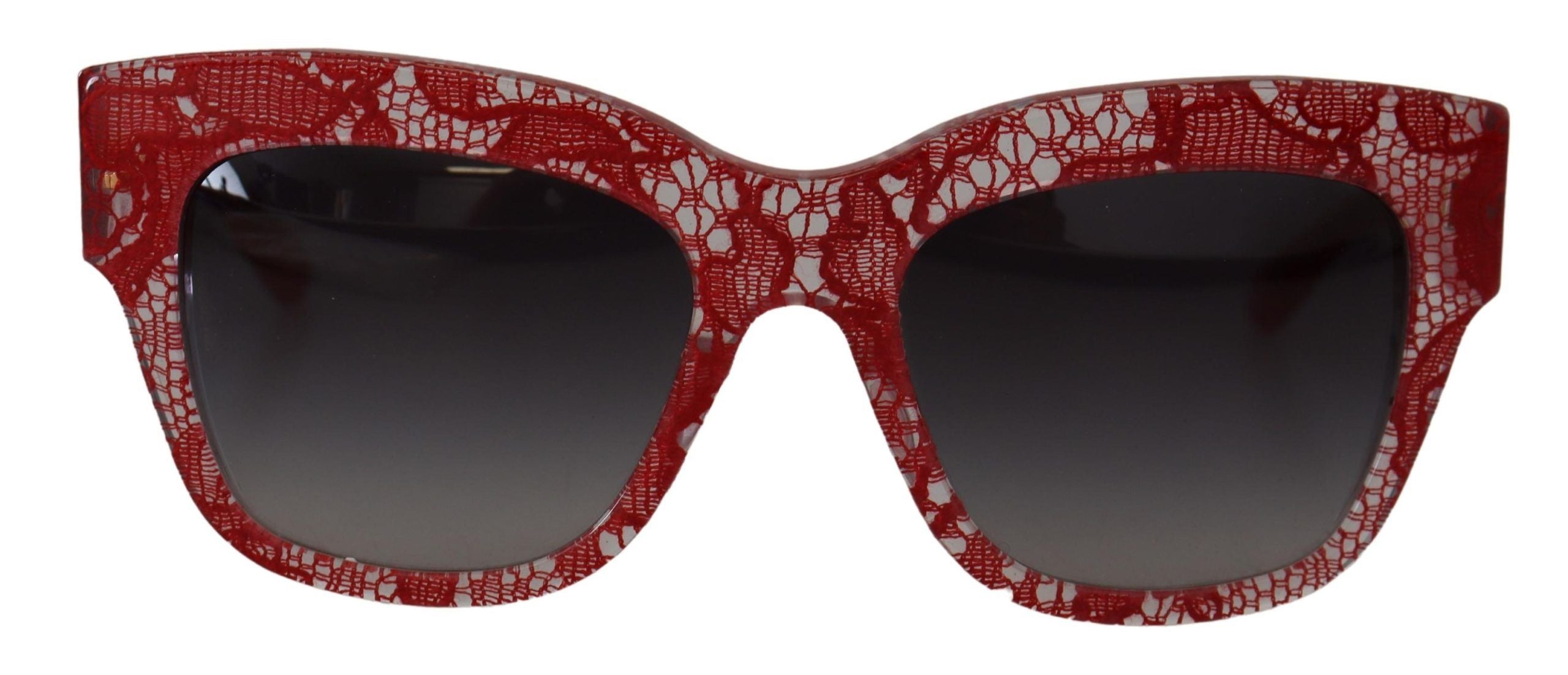 Dolce & Gabbana Red Lace Acetate Rectangle Shades DG4231 Слънчеви очила
