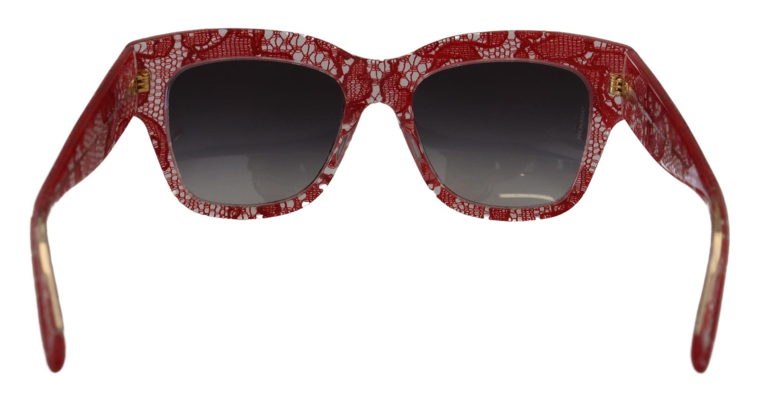 Dolce & Gabbana Red Lace Acetate Rectangle Shades DG4231 Слънчеви очила