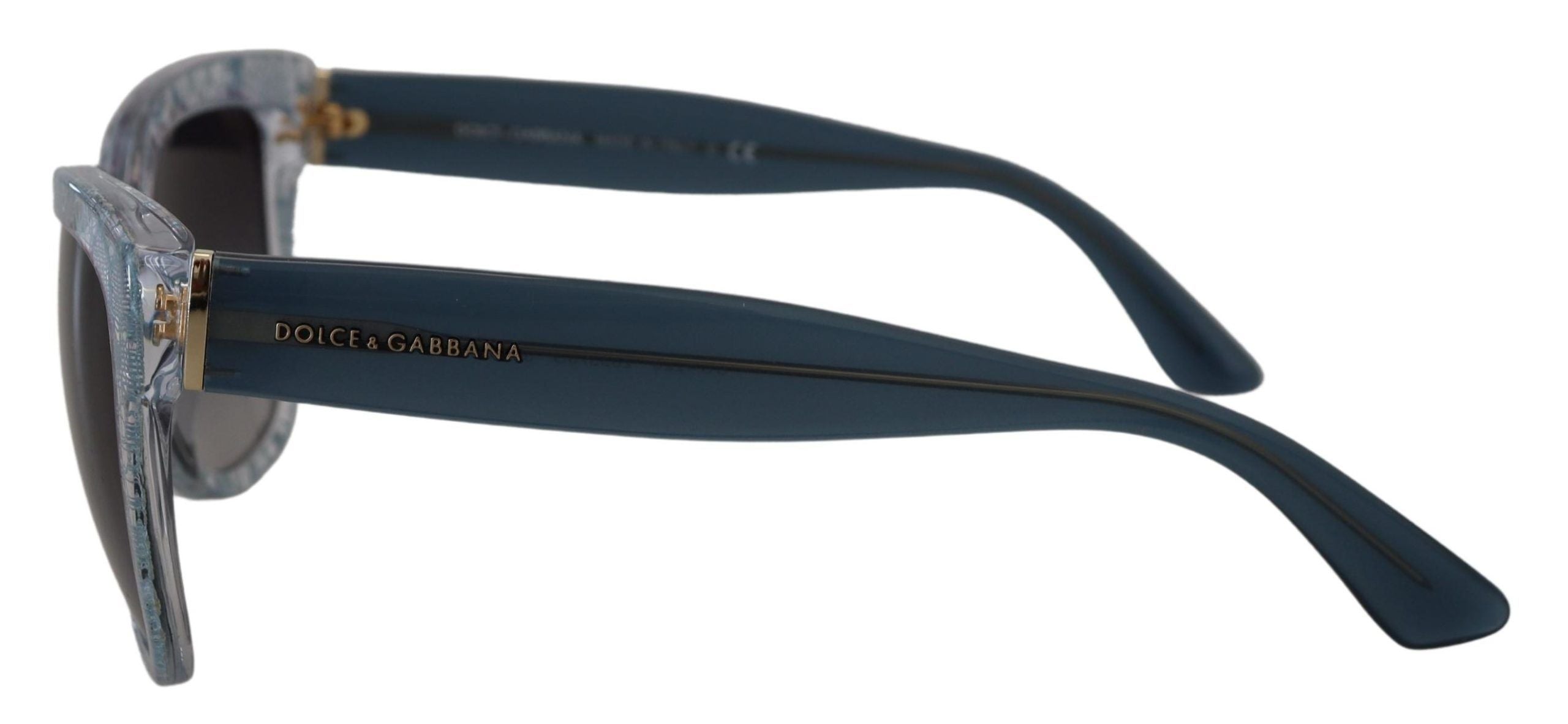 Dolce & Gabbana Blue Lace Acetate Rectangle Shades DG4226 Слънчеви очила