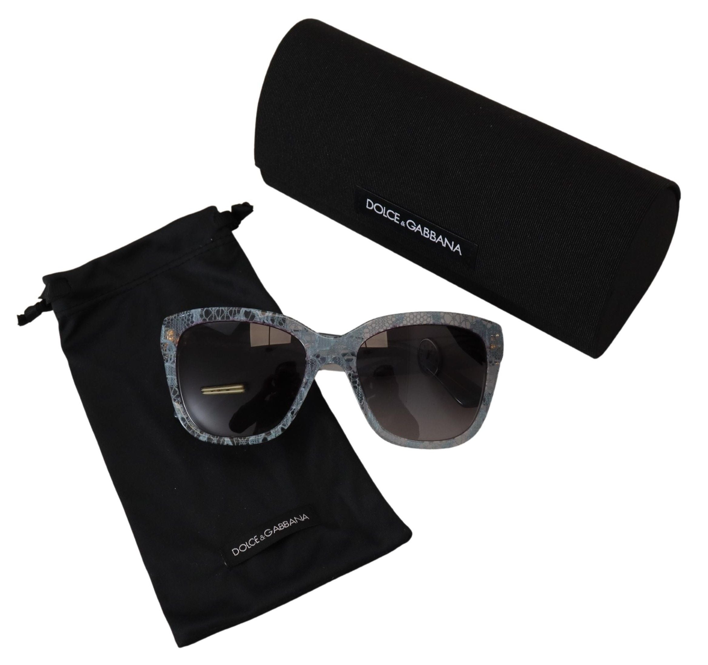 Dolce & Gabbana Blue Lace Acetate Rectangle Shades DG4226 Слънчеви очила