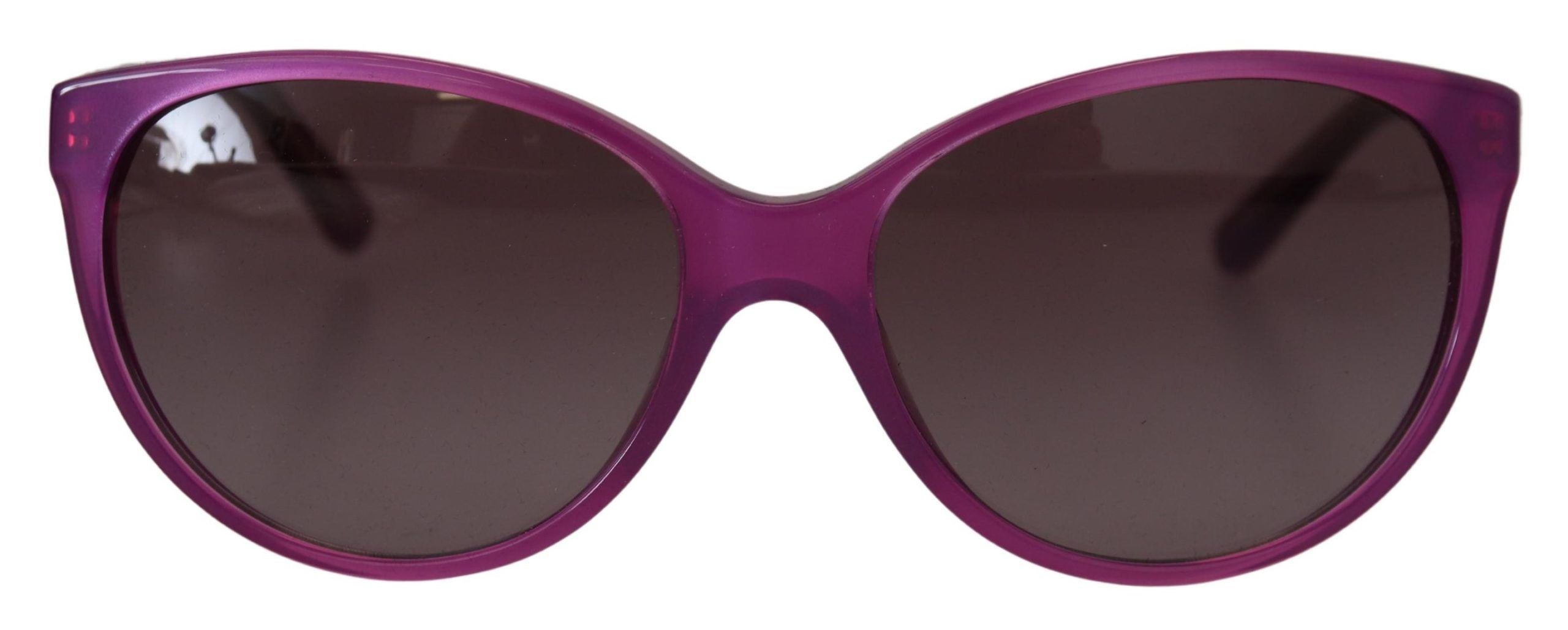 Слънчеви очила Dolce & Gabbana с лилава ацетатна рамка, кръгли сенки DG4171P