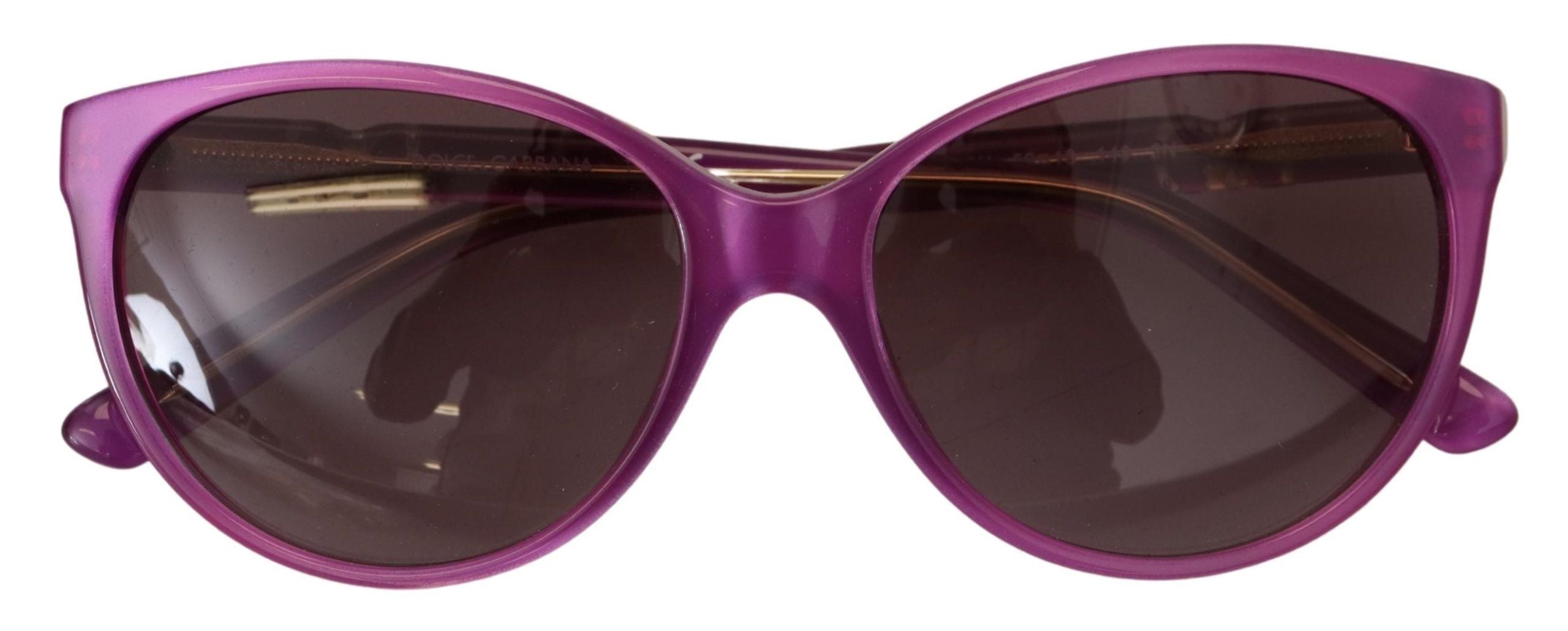 Слънчеви очила Dolce & Gabbana с лилава ацетатна рамка, кръгли сенки DG4171P
