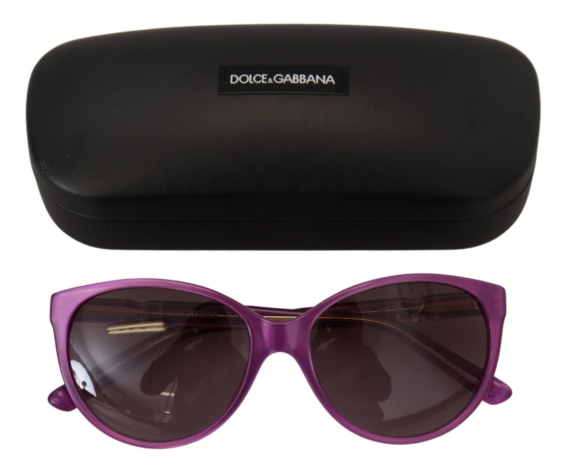 Слънчеви очила Dolce & Gabbana с лилава ацетатна рамка, кръгли сенки DG4171P