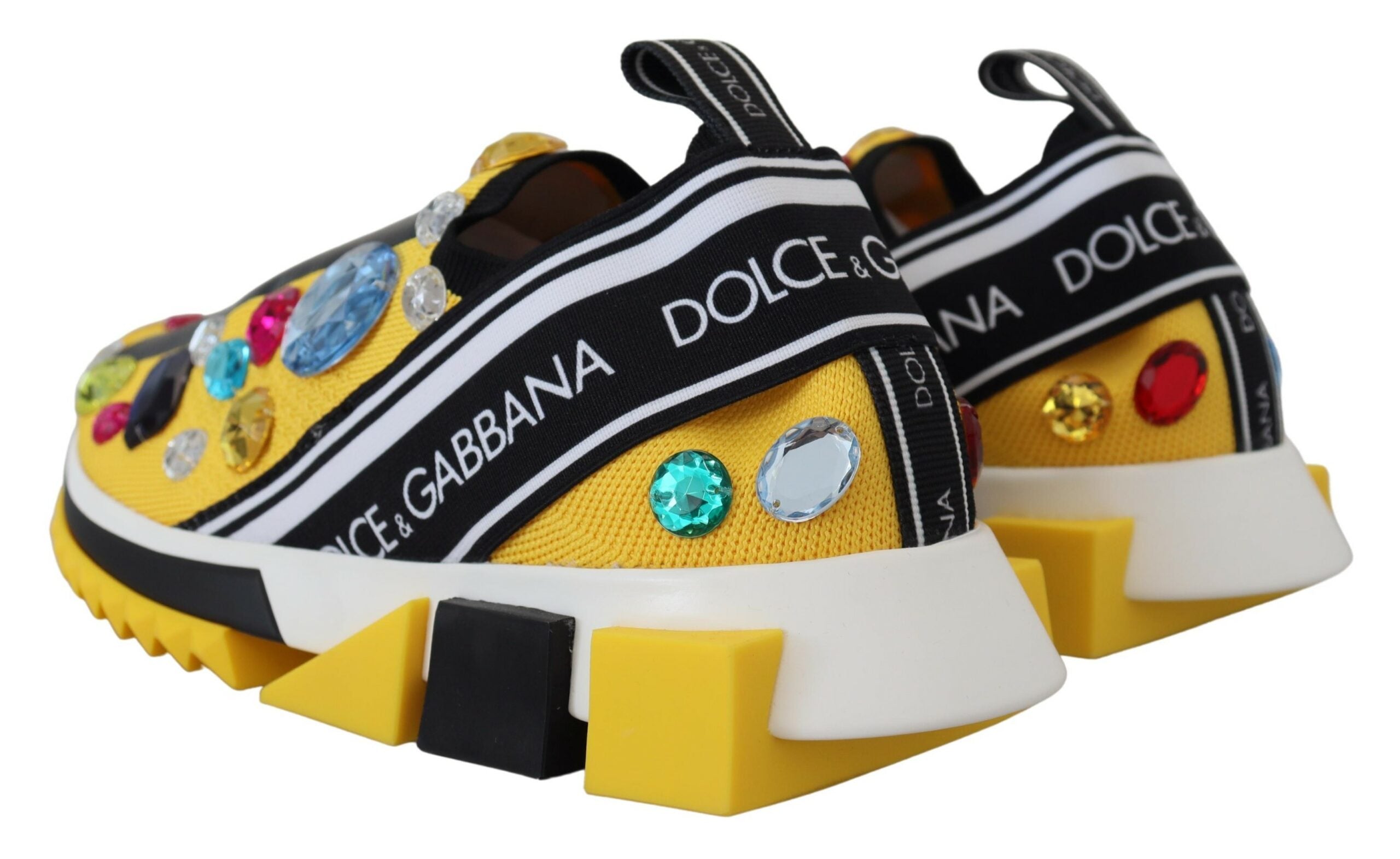 Жълти маратонки Dolce & Gabbana Sorrento Crystals