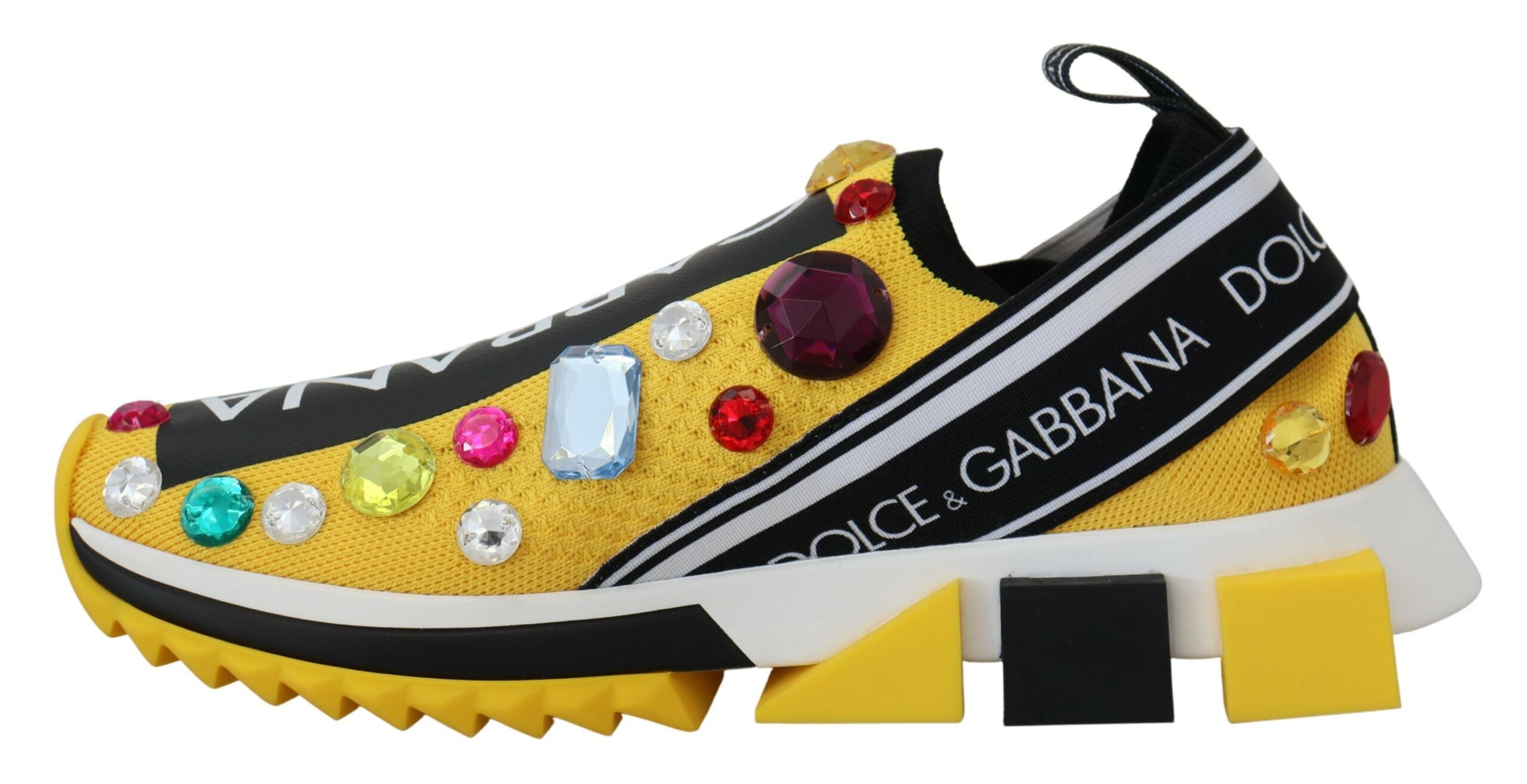 Жълти маратонки Dolce & Gabbana Sorrento Crystals